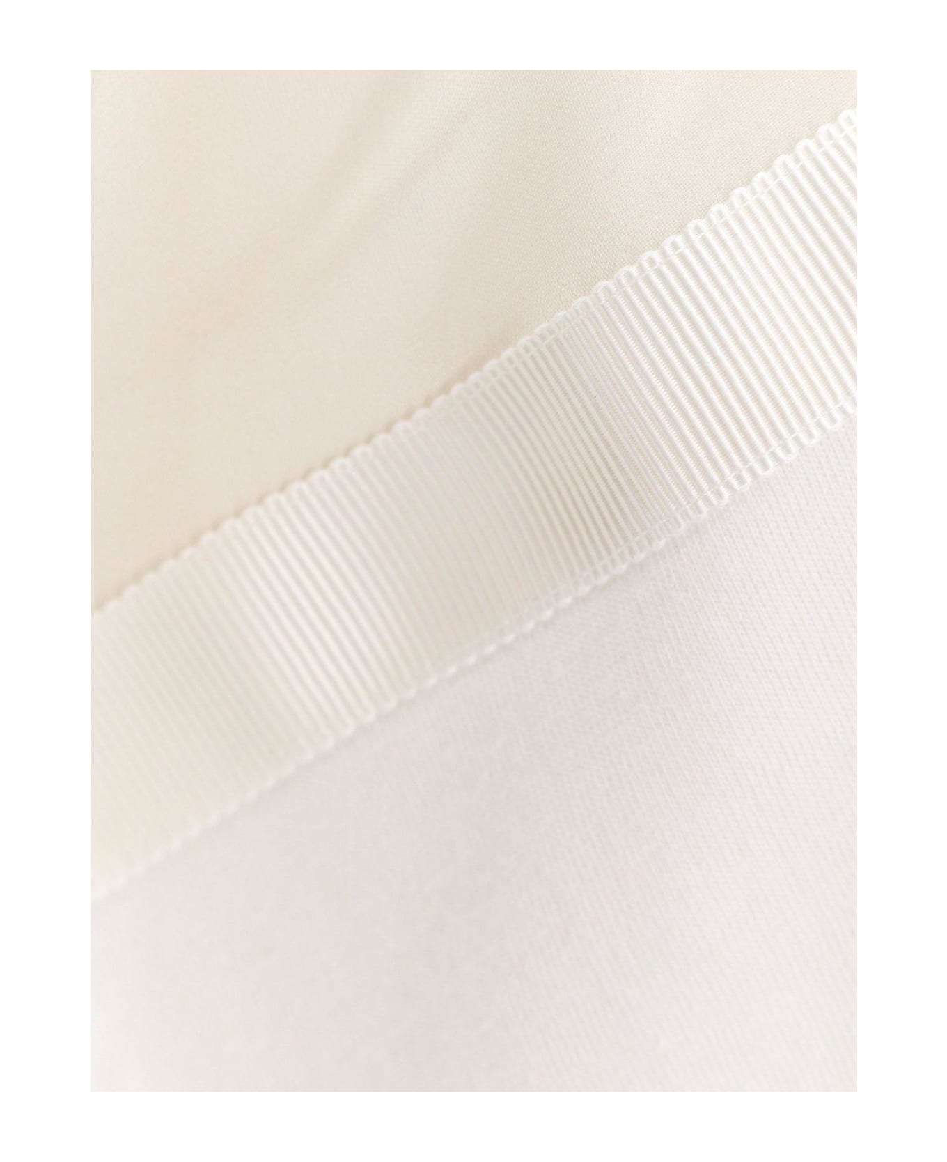 Sacai Crewneck Drawstring T-shirt - WHITE