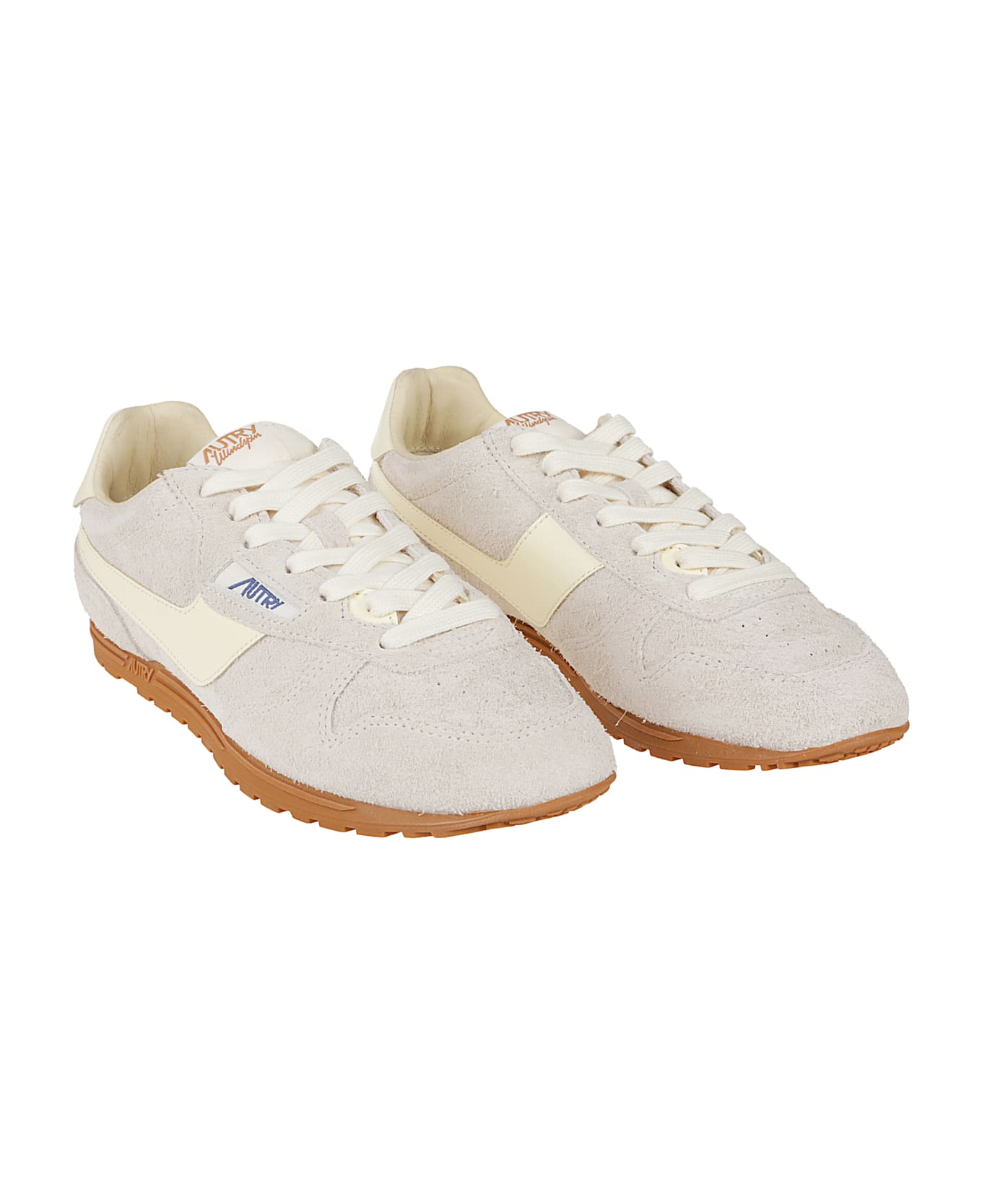 Autry Windspin Leather Sneakers - Beige