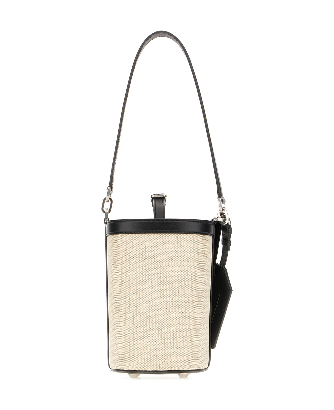 Dolce & Gabbana Sand Canvas And Leather Bucket Bag - BLACKNATURAL