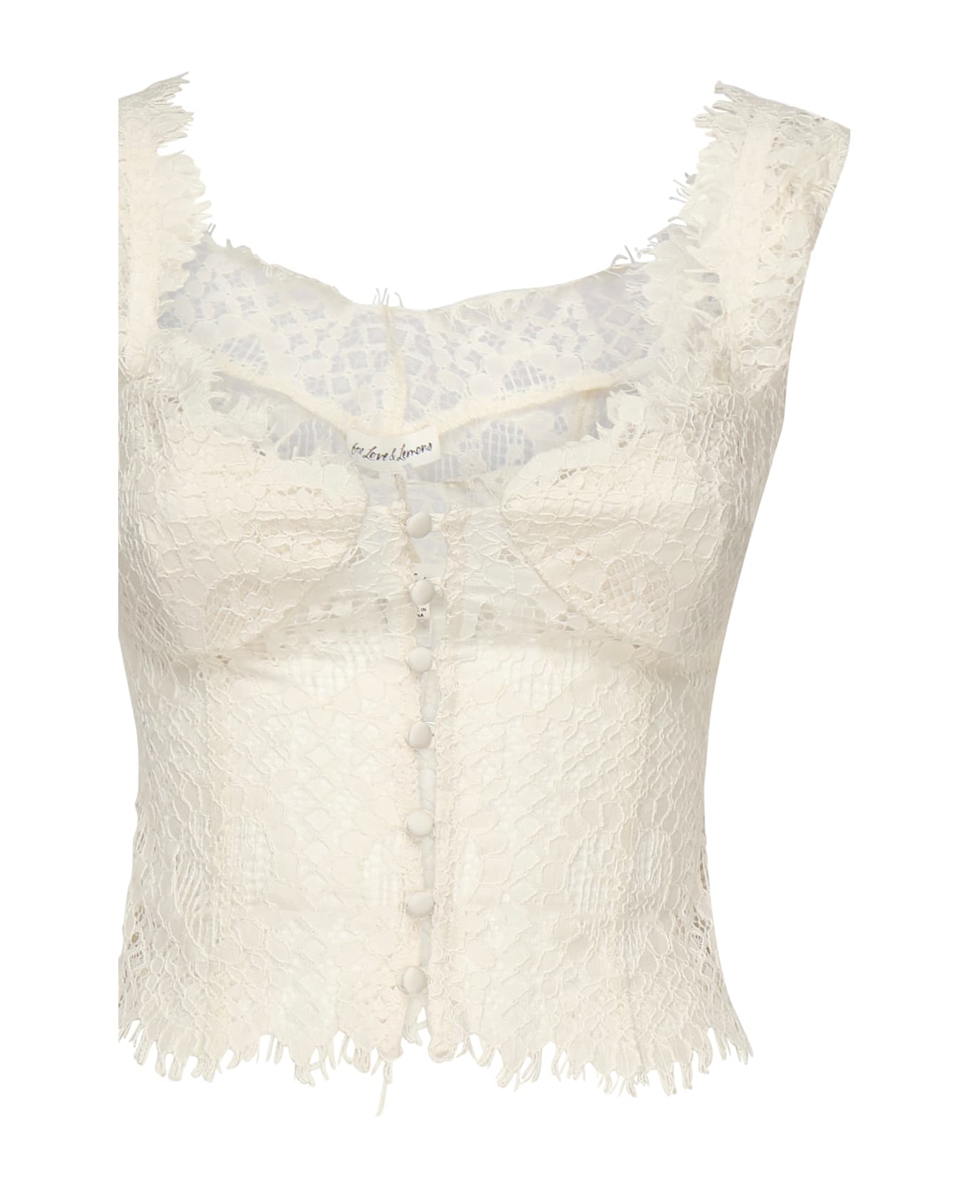 For Love 
Lemons Waverly Lace Top - White