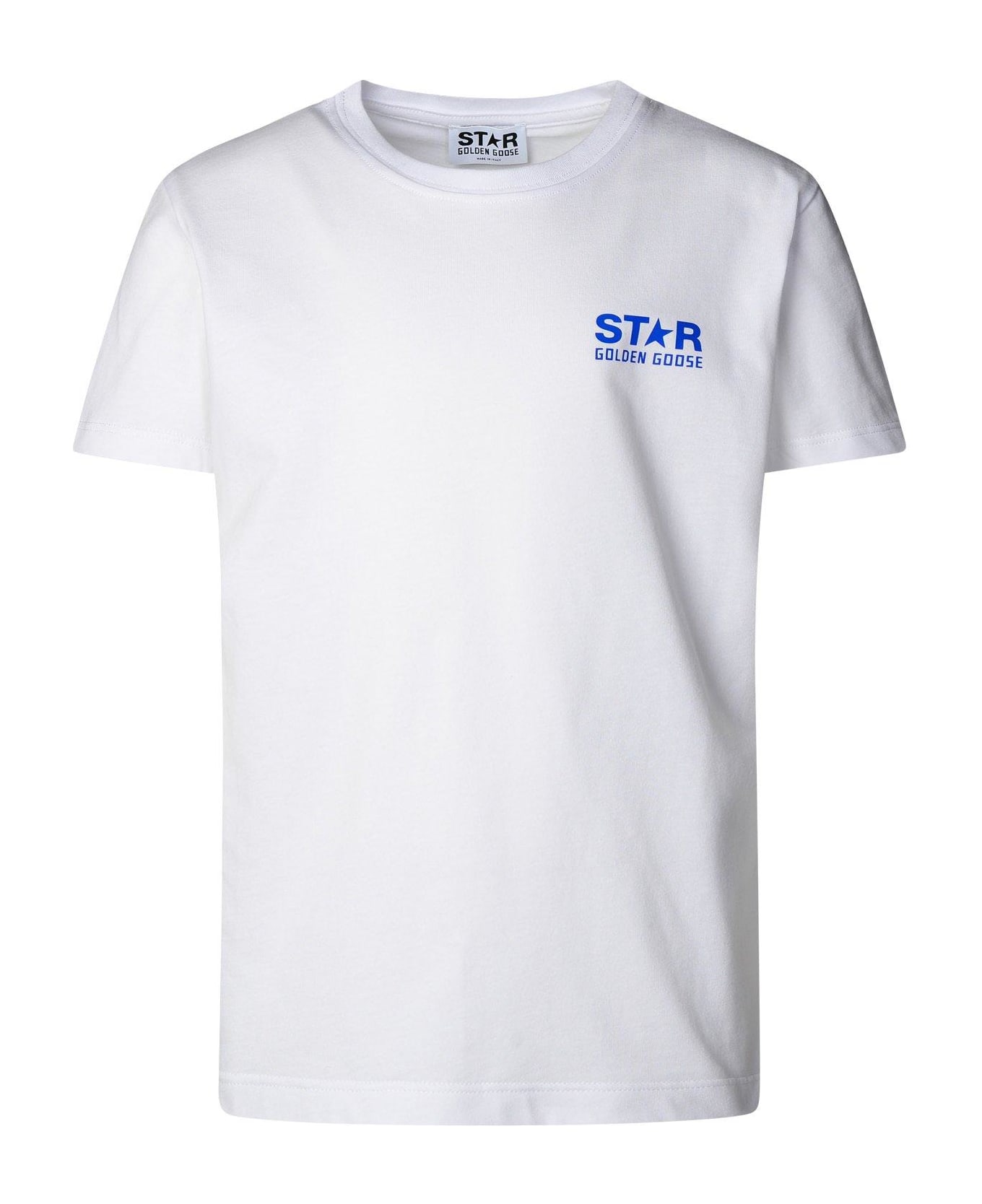 Golden Goose Star-printed Crewneck T-shirt - White/ Blue Royal Tシャツ＆ポロシャツ