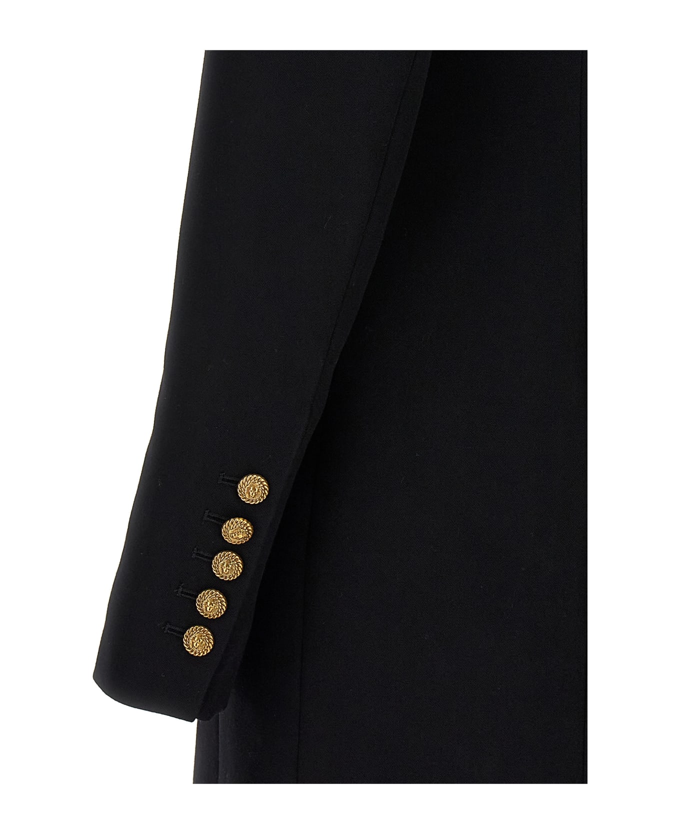 Balmain Gold Button Dress - Eab Noir Blanc コート