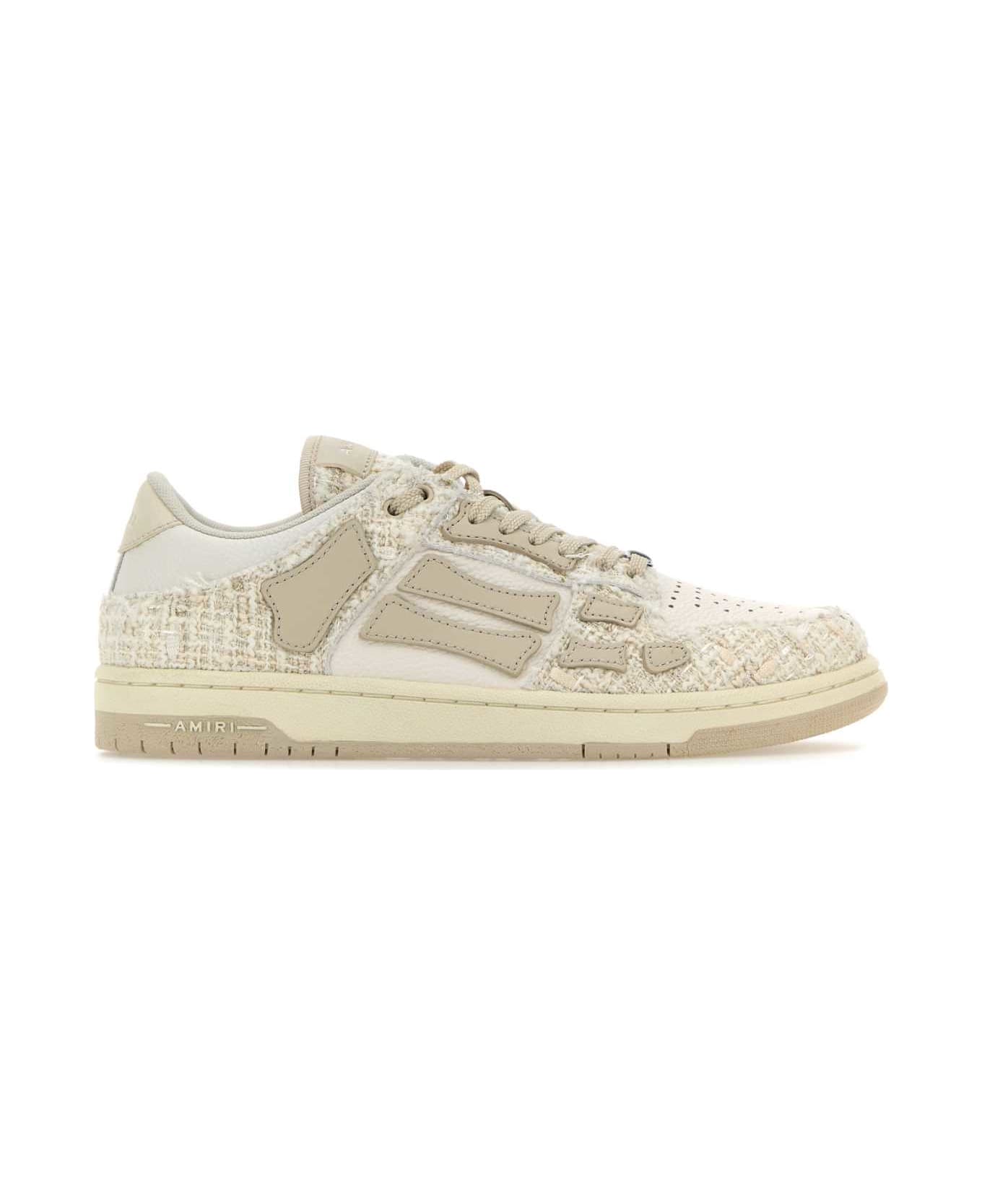 AMIRI Multicolor Leather And Fabric Skel Sneakers - ALABASTER