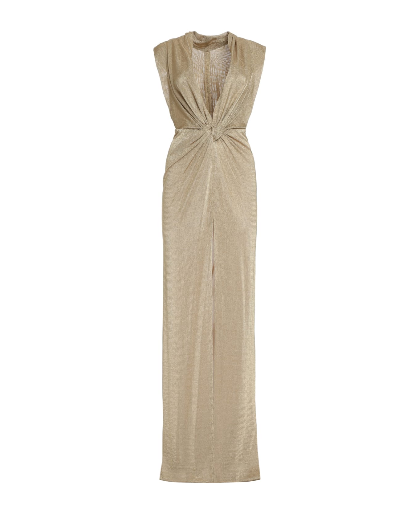 Costarellos Heda Jersey Dress - Gold ワンピース＆ドレス
