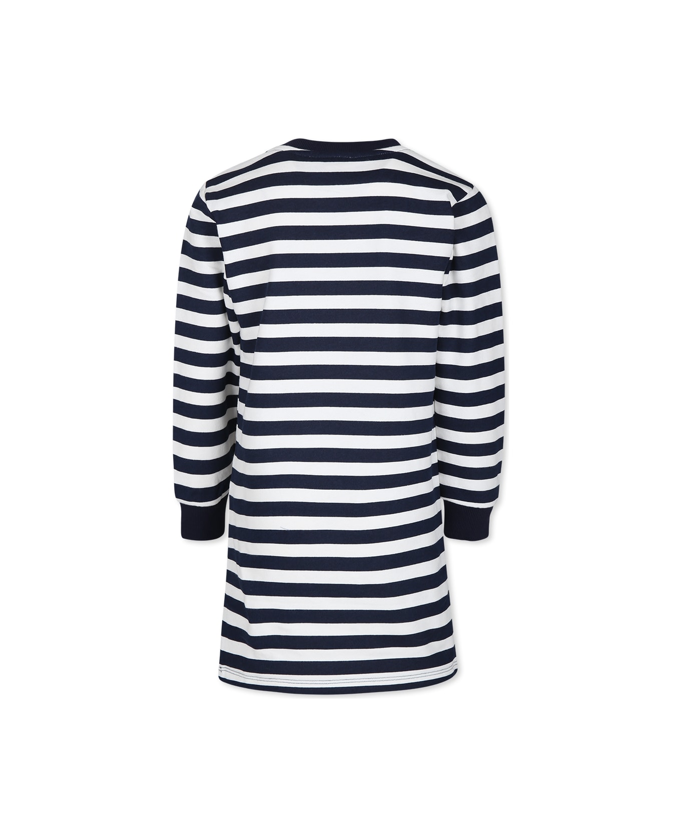 Rykiel Enfant Blue Dress For Girl With Logo - Multicolor