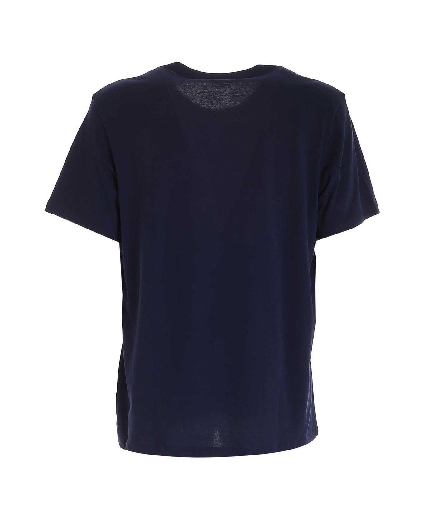 Polo Ralph Lauren Logo Embroidered Crewneck T-shirt - Blu Navy
