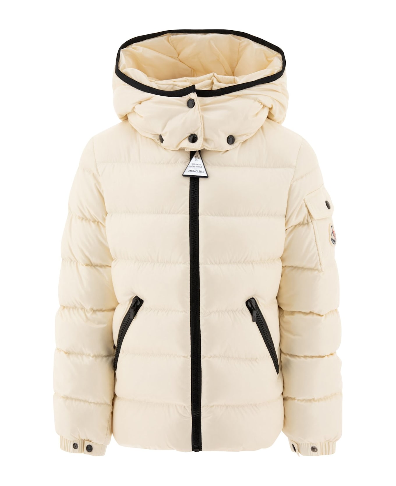 Moncler Logo Patch Hooded Down Jacket