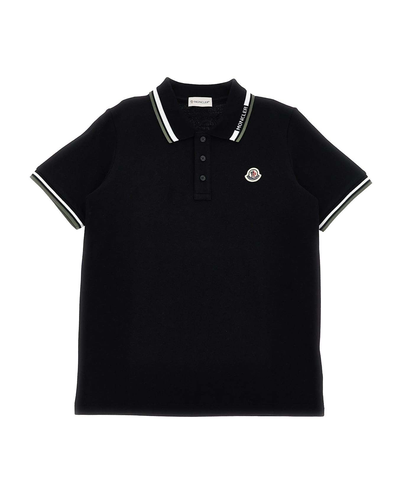 Moncler Piqué Polo Shirt - Black  
