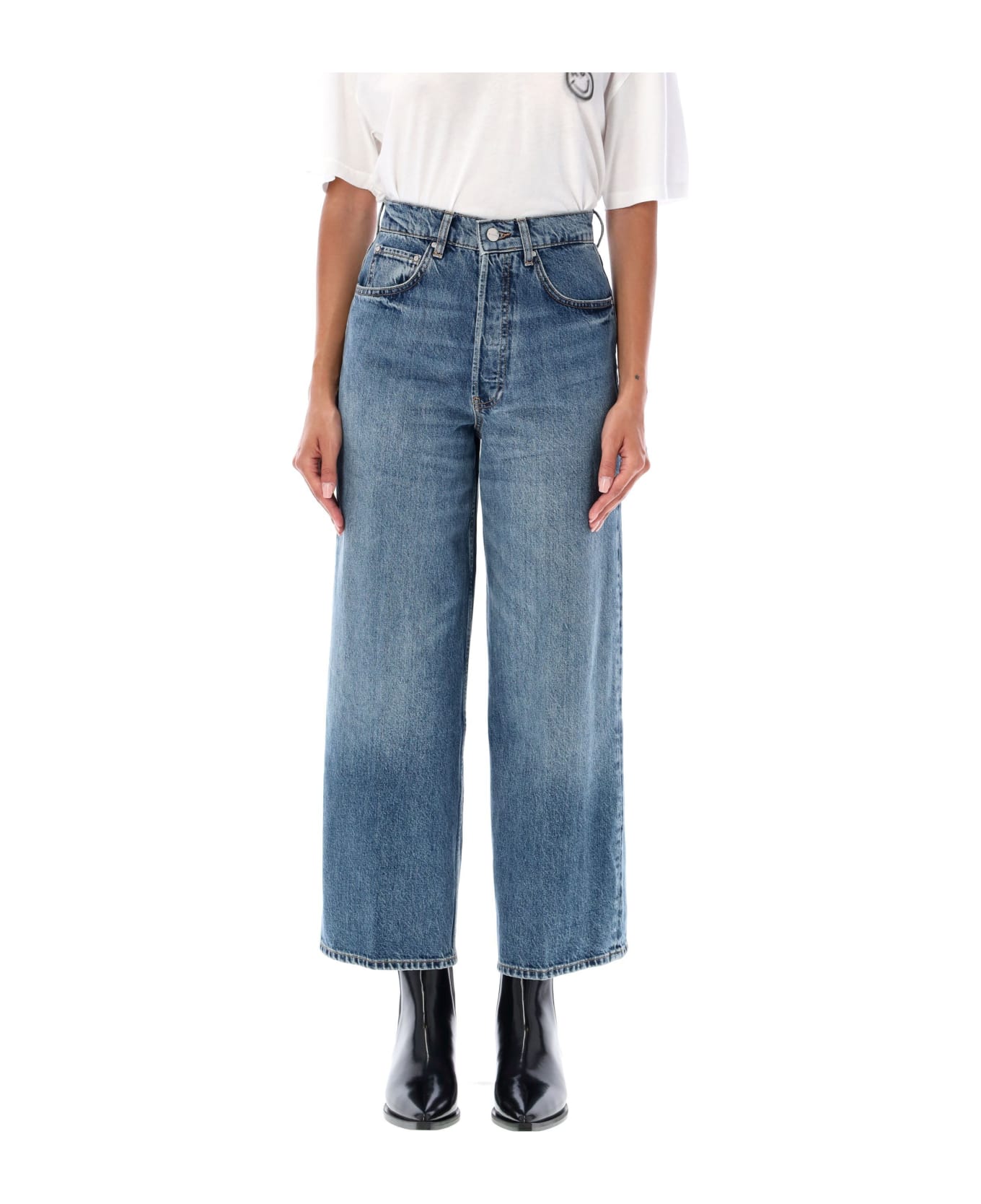 Anine Bing Rick Wide Denim - WASHE BLUE