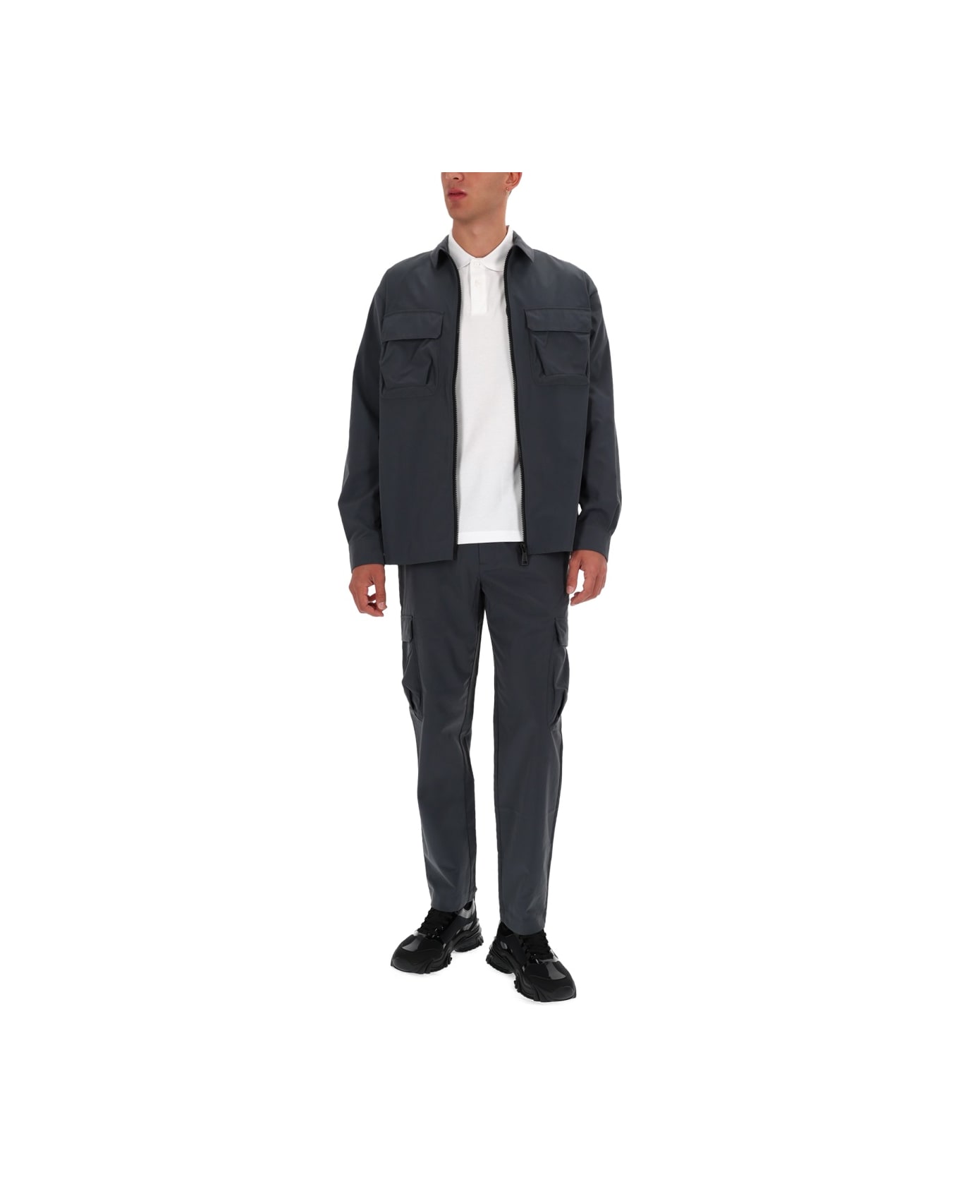 Versace Jeans Couture Zippered Shirt - GREY