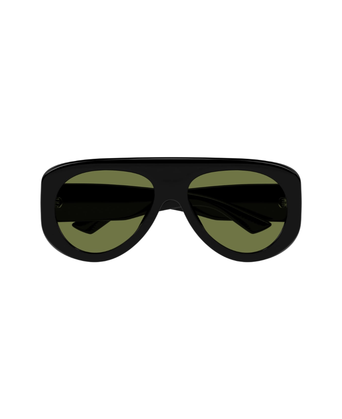 Bottega Veneta Eyewear Bottega Veneta Bv1362s Linea Ribbon Bv1362s 006 Black Green Sunglasses - Nero