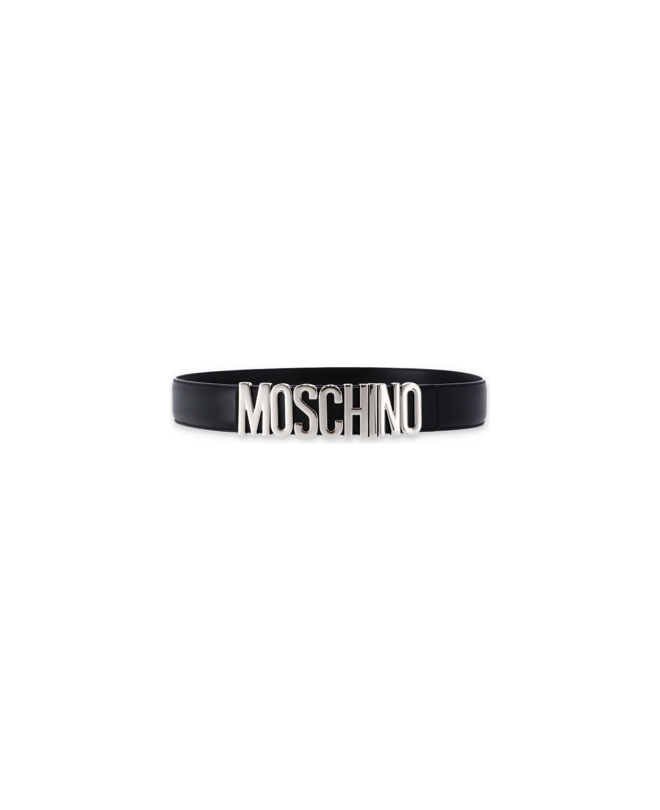 Moschino Belt With Lettering Logo - Black