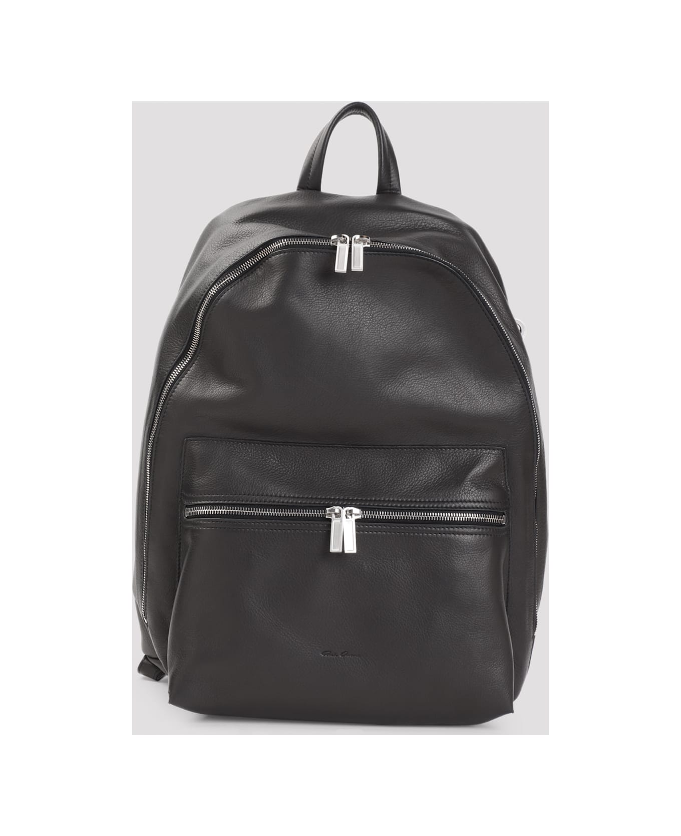 Rick Owens Leather Backpack - Black