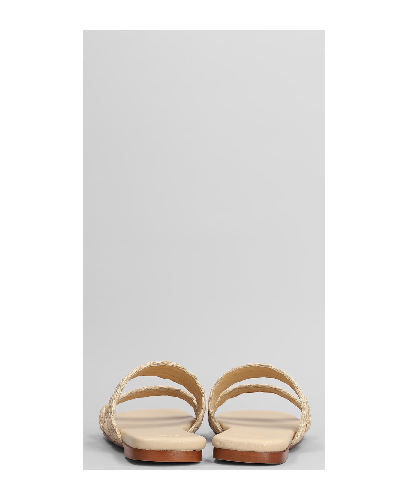 Castañer Paz-258 Flats In Beige Leather And Fabric - beige フラットシューズ