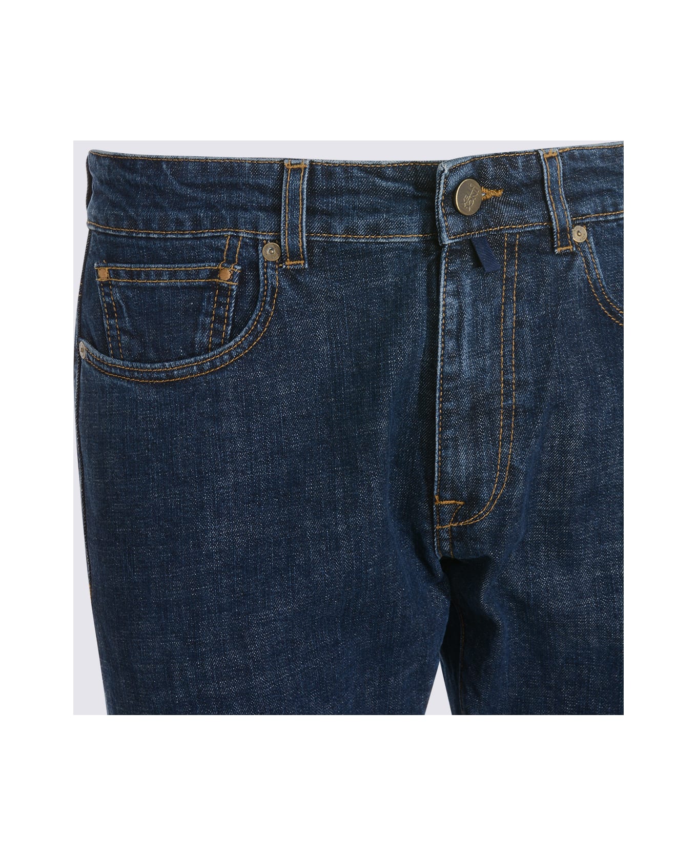 Incotex Blue Cotton Jeans