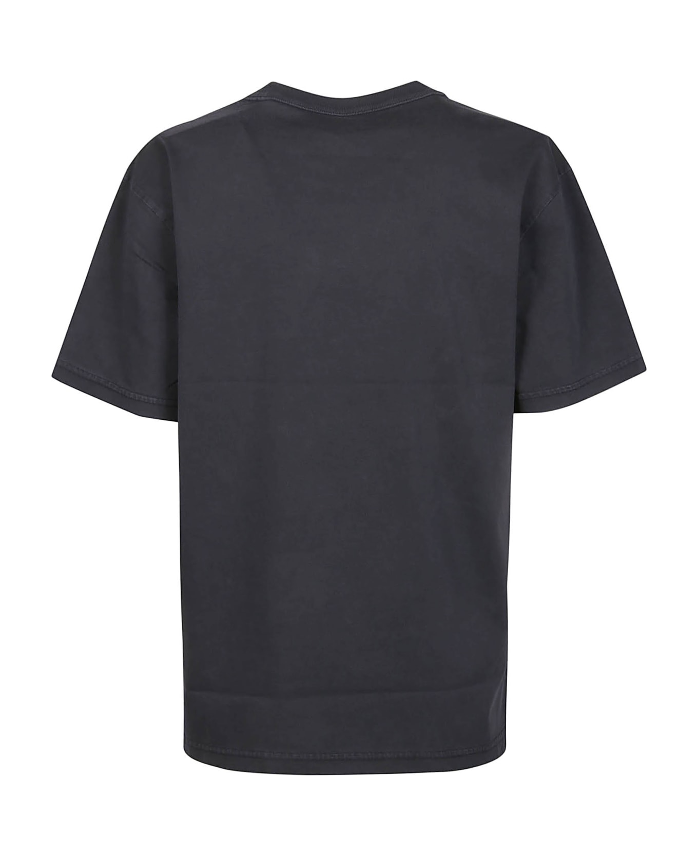 T by Alexander Wang Puff Logo Bound Neck Essential T-shirt - A Soft Obsidian