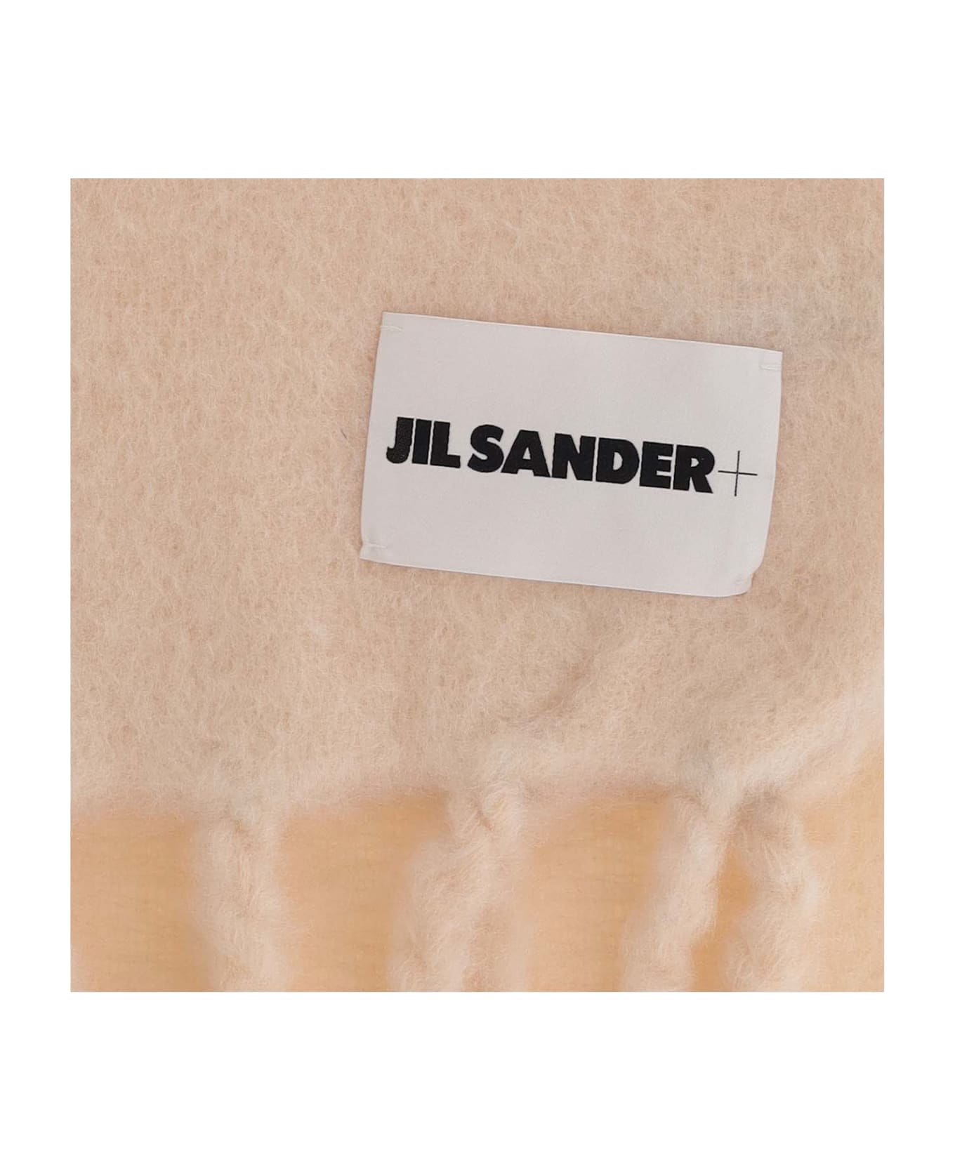 Jil Sander Wool Blend Scarf With Logo - Pink