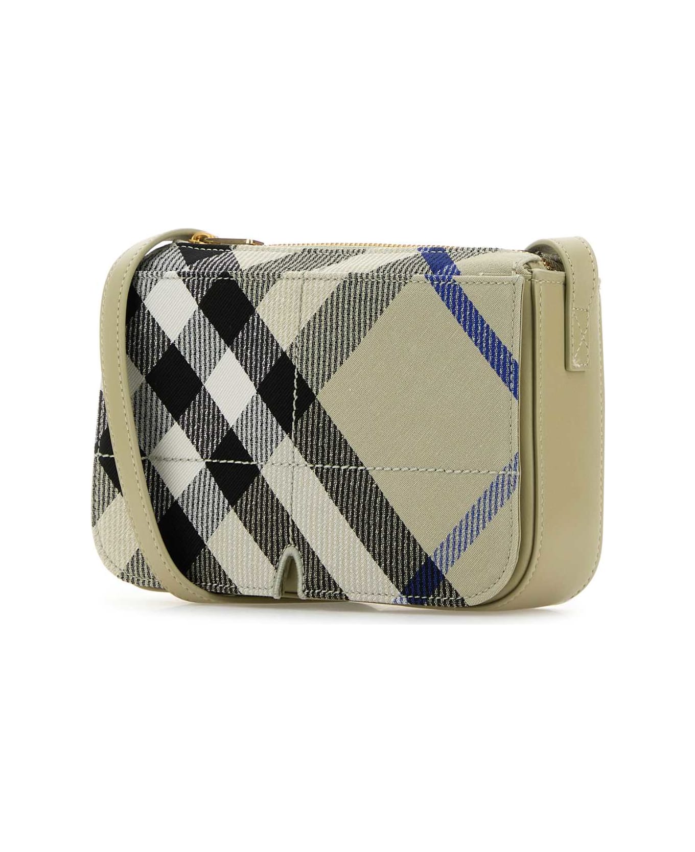 Burberry Embroidered Canvas Snip Crossbody Bag - LICHEN