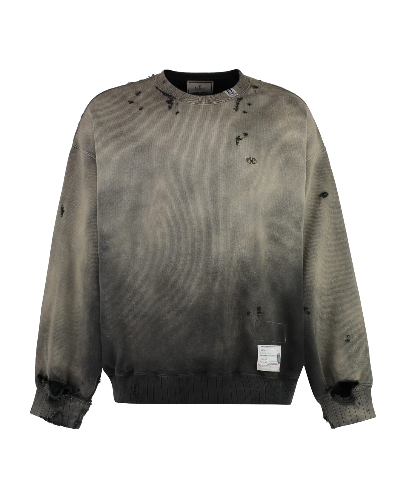 Mihara Yasuhiro Cotton Crew-neck Sweatshirt - black