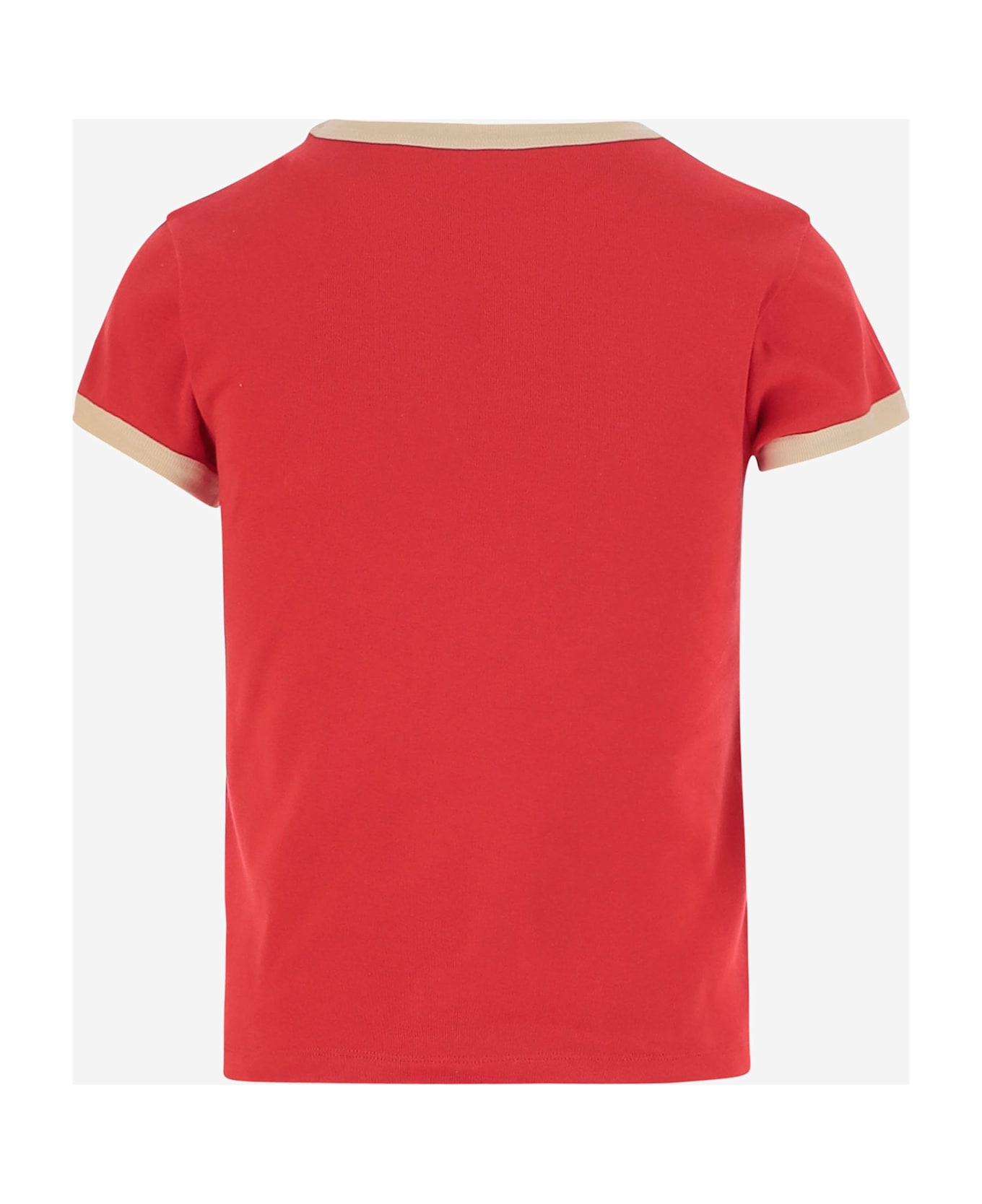 Valentino Red Cotton T-shirt - NEWREDBETULLA