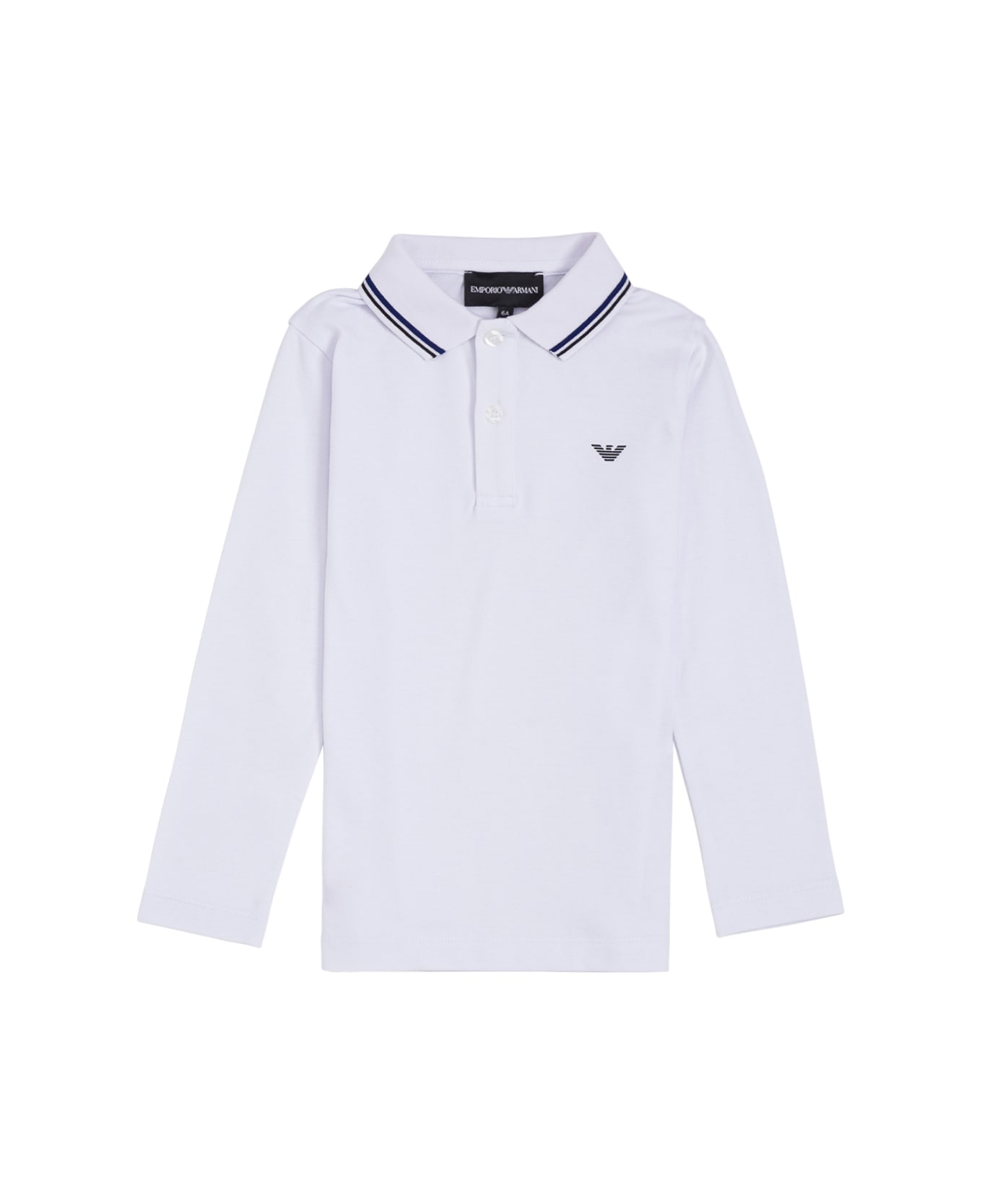 Emporio Armani White Cotton Polo Shirt With Logo - White Tシャツ＆ポロシャツ