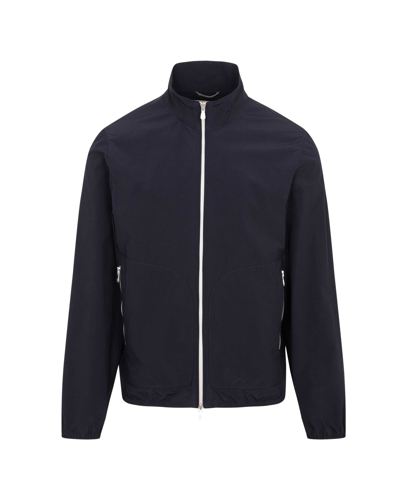 Brunello Cucinelli High-neck Zipped Jacket - Blue