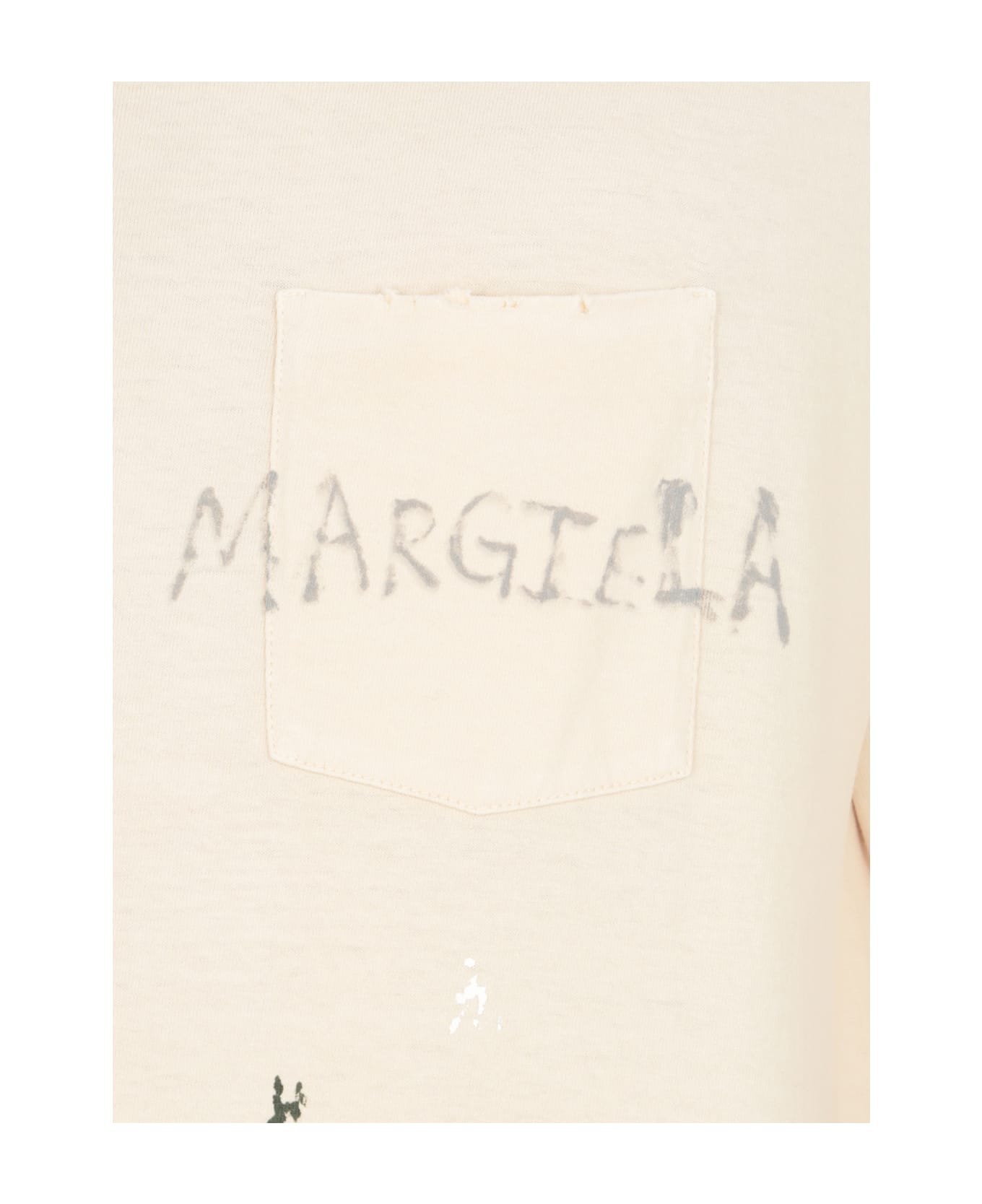 Maison Margiela Logo T-shirt - Beige