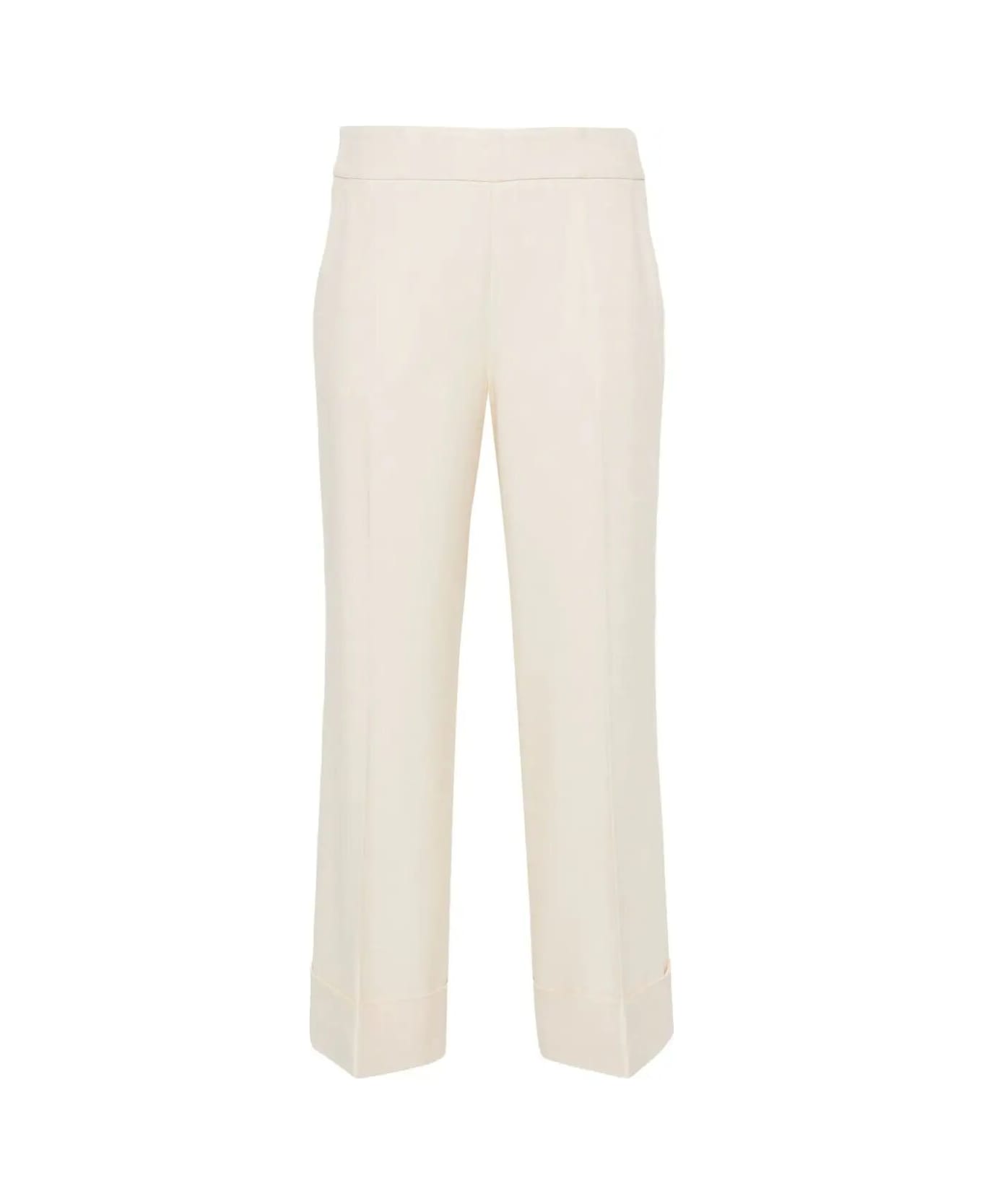 Peserico Side Zip Cropped Pants - Paper