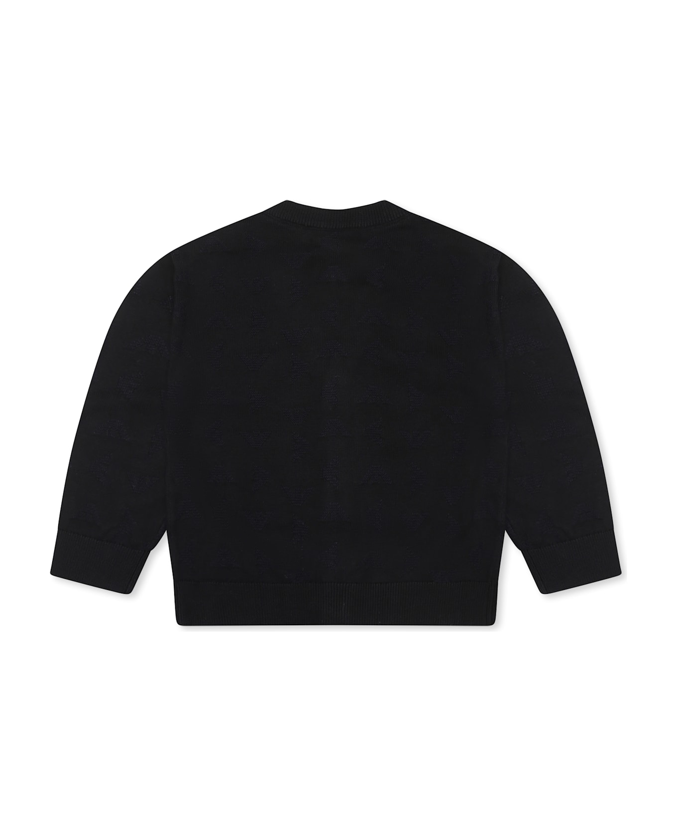 Emporio Armani Blue Cardigan For Baby Boy With Iconic Logo - Blue