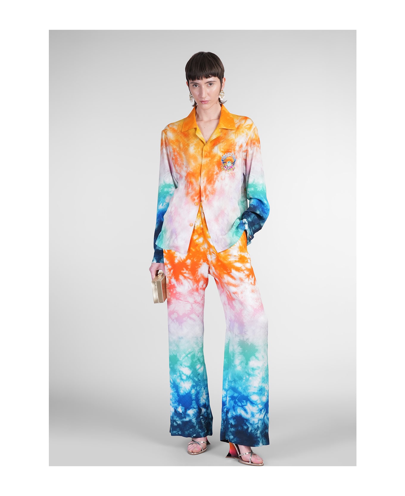 Casablanca Shirt In Multicolor Silk - multicolor