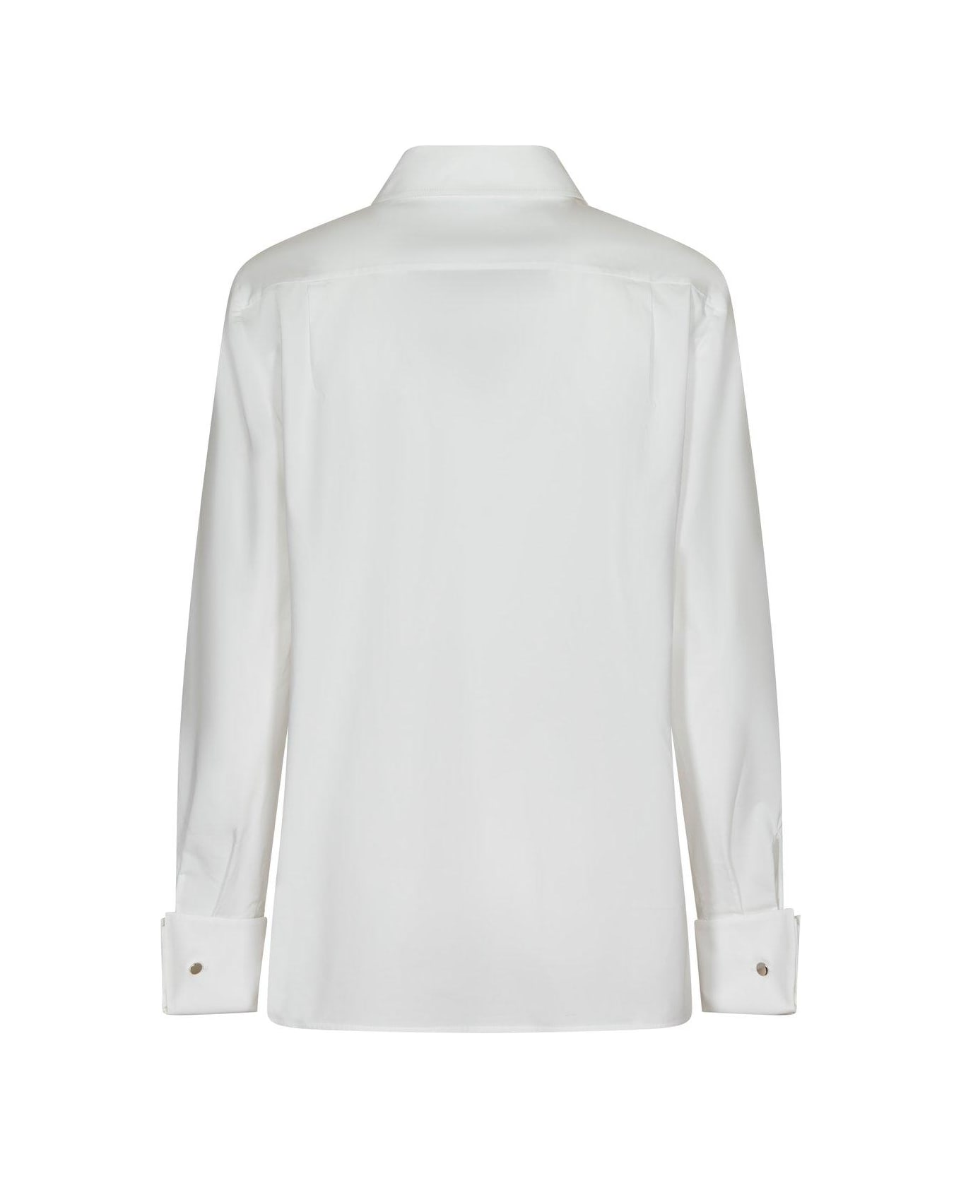 Alberta Ferretti Buttoned Long-sleeved Shirt - White