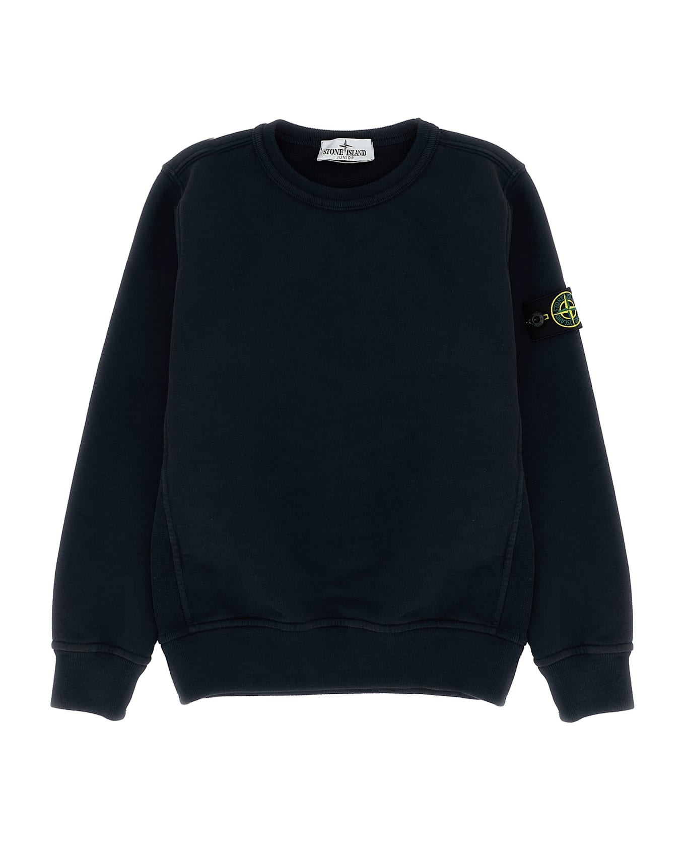 Stone Island Junior Logo Badge Sweatshirt - Black  