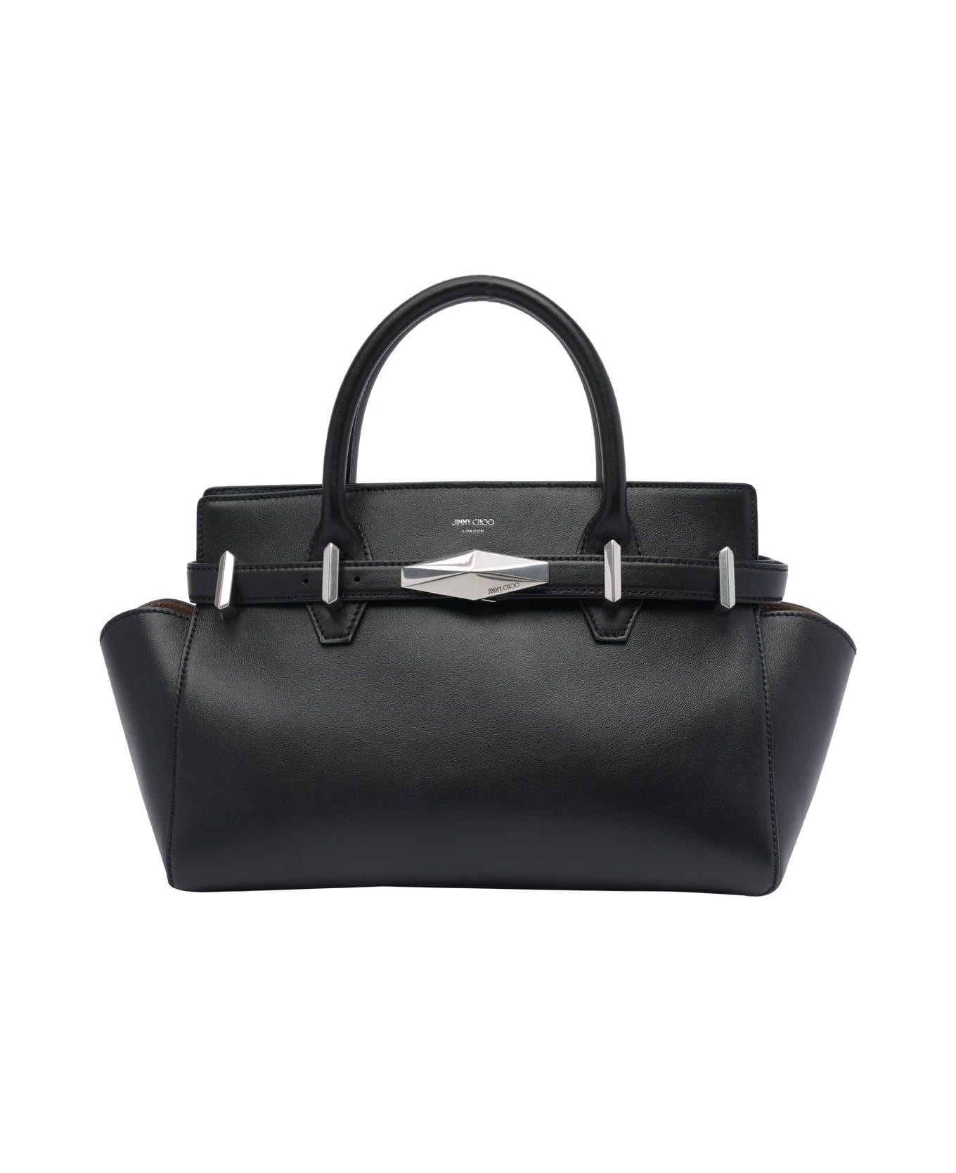 Jimmy Choo Diamond Belted Tote Bag - Black