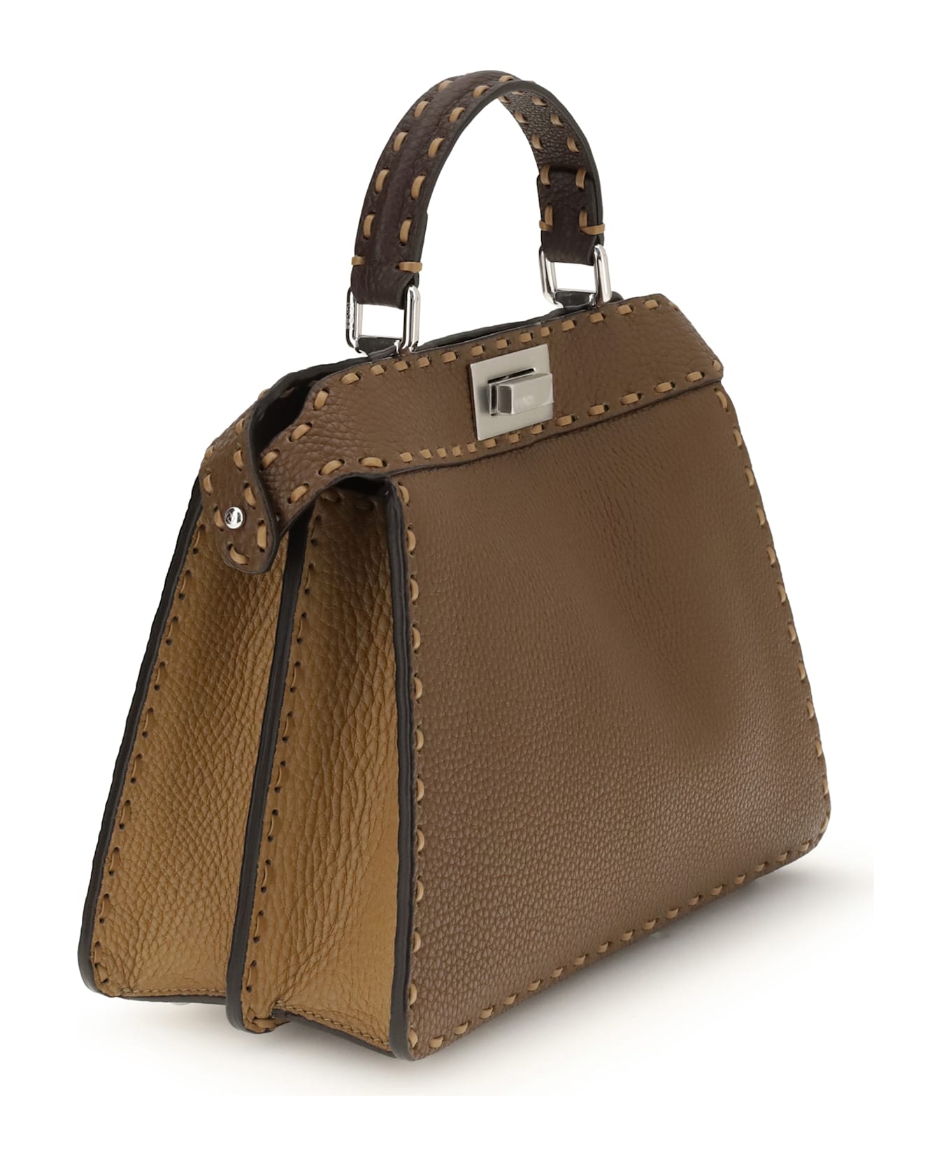 Fendi Peekaboo Iseeu Selleria Macro - BROWN
