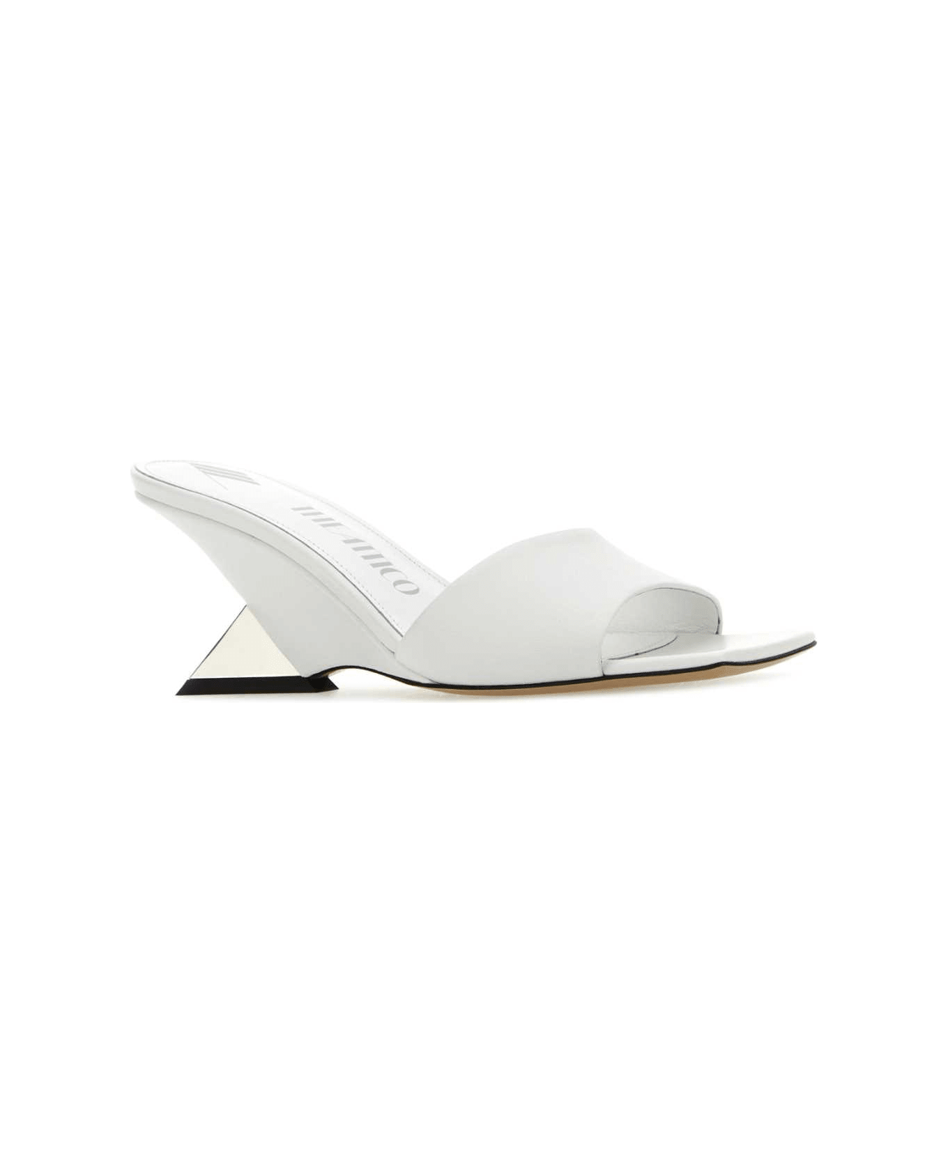 The Attico White Leather Cheope Mules - 641 サンダル