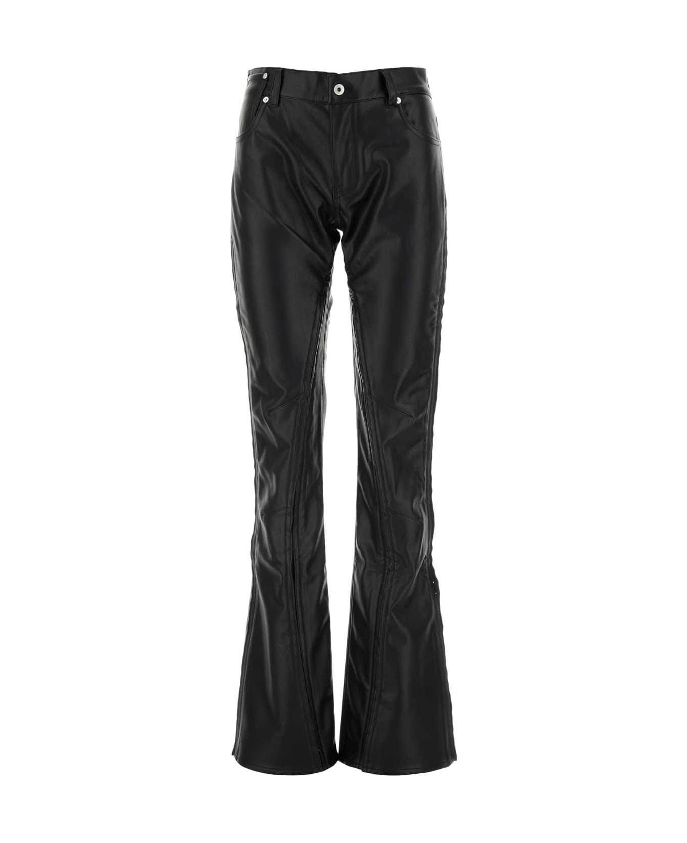 Y/Project Black Synthetic Leather Pant - BLACK ボトムス