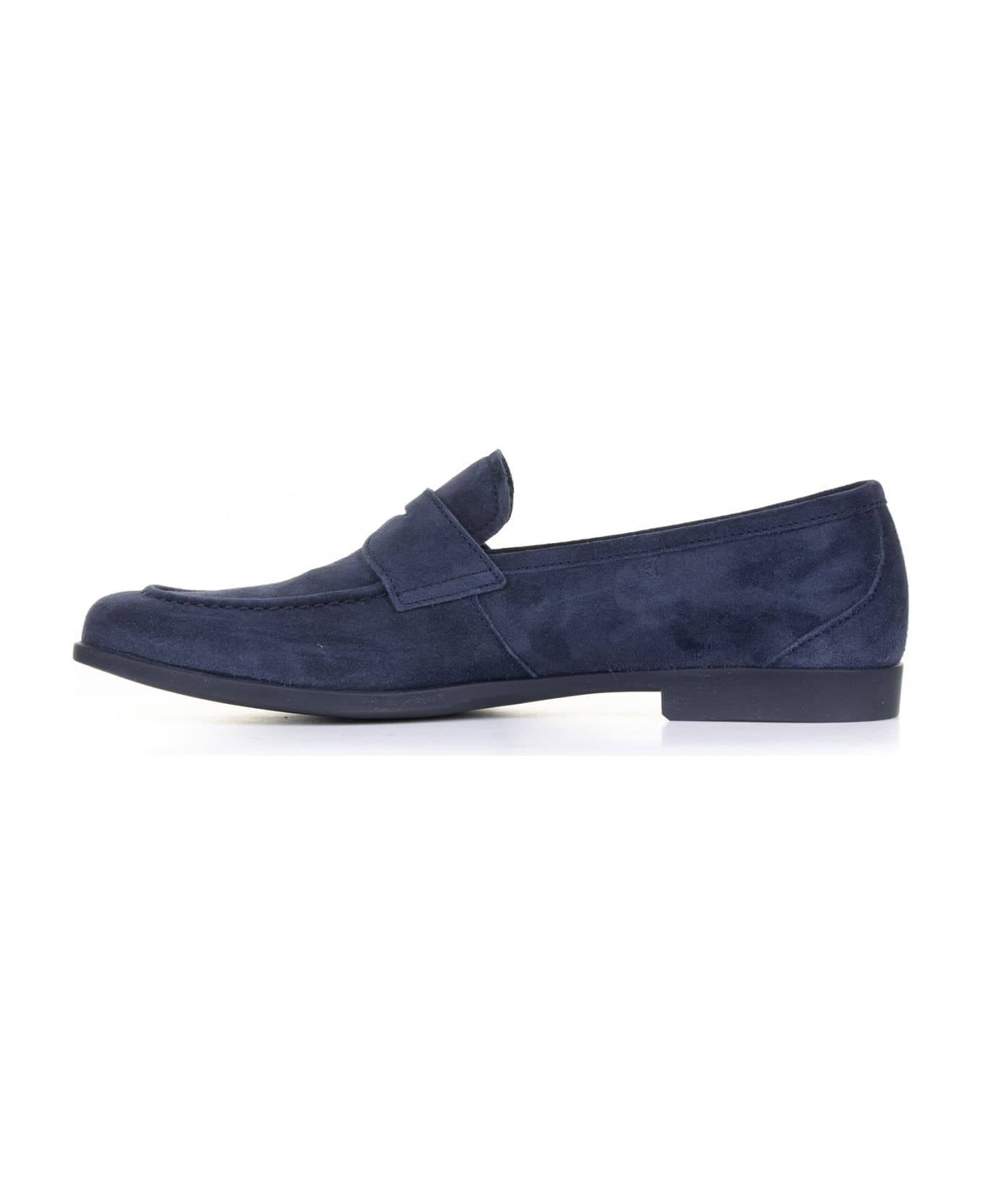 Fratelli Rossetti One Blue Suede Loafer - NAVY ローファー＆デッキシューズ