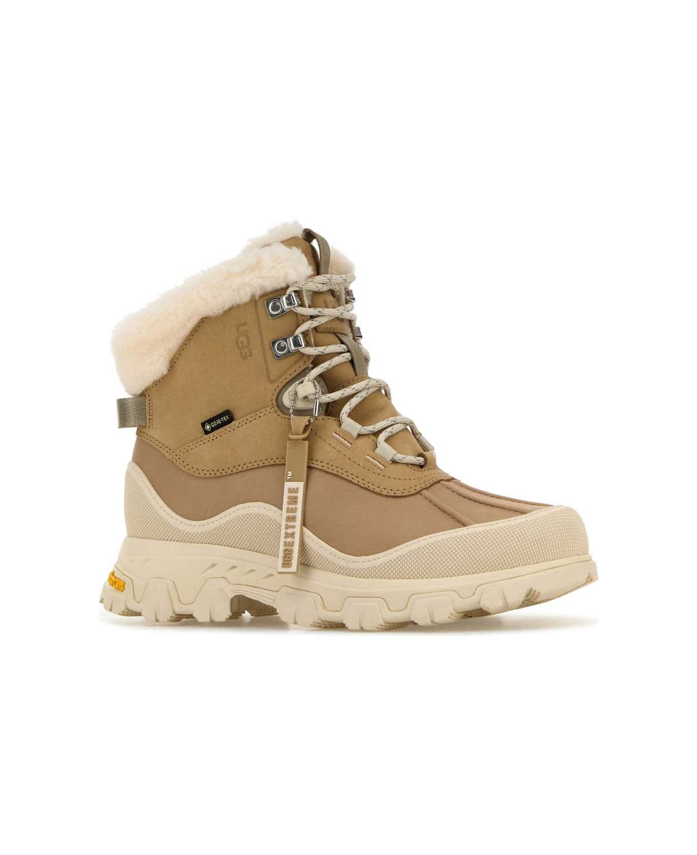 UGG Beige Leather Adirondack Meridian Hiker Ankle Boots - San