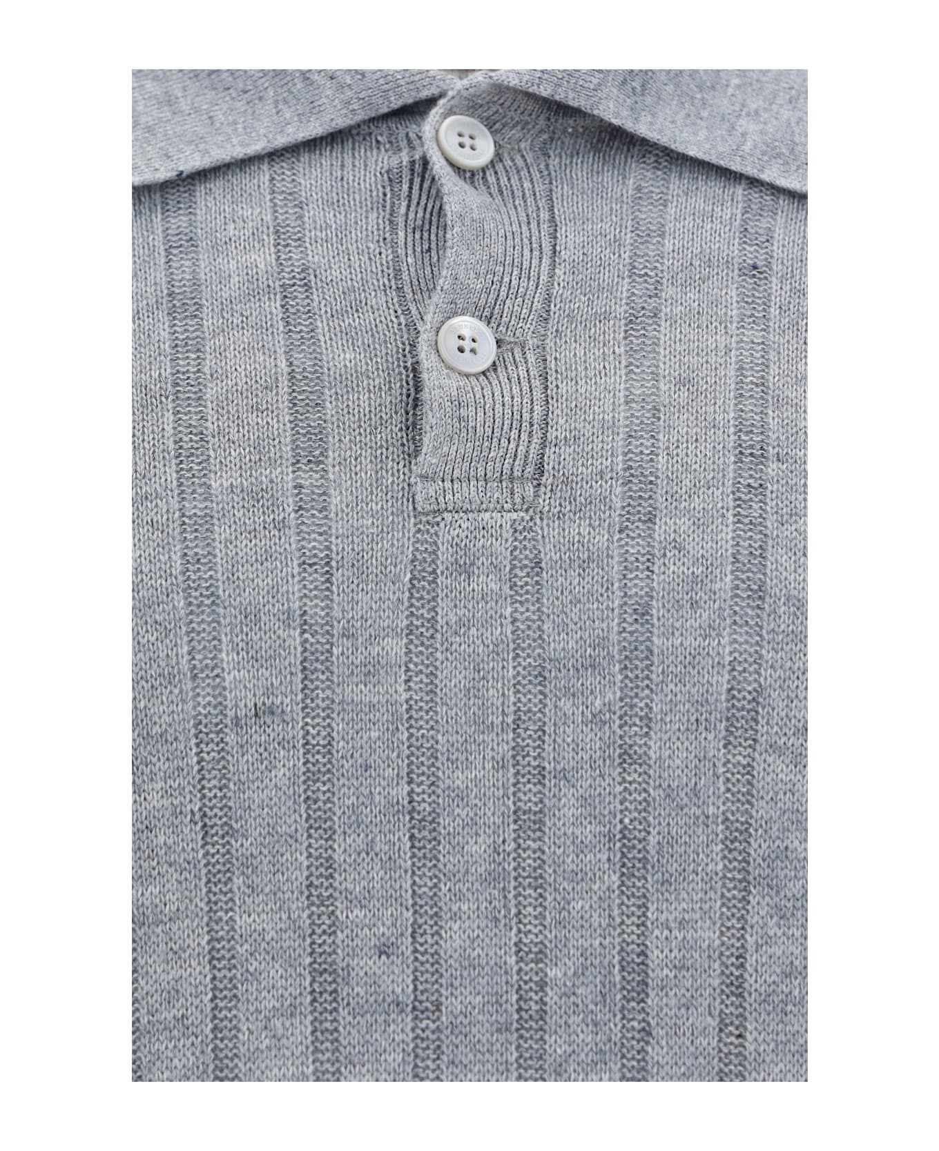 Brunello Cucinelli Ribbed Polo Shirt - Cp843