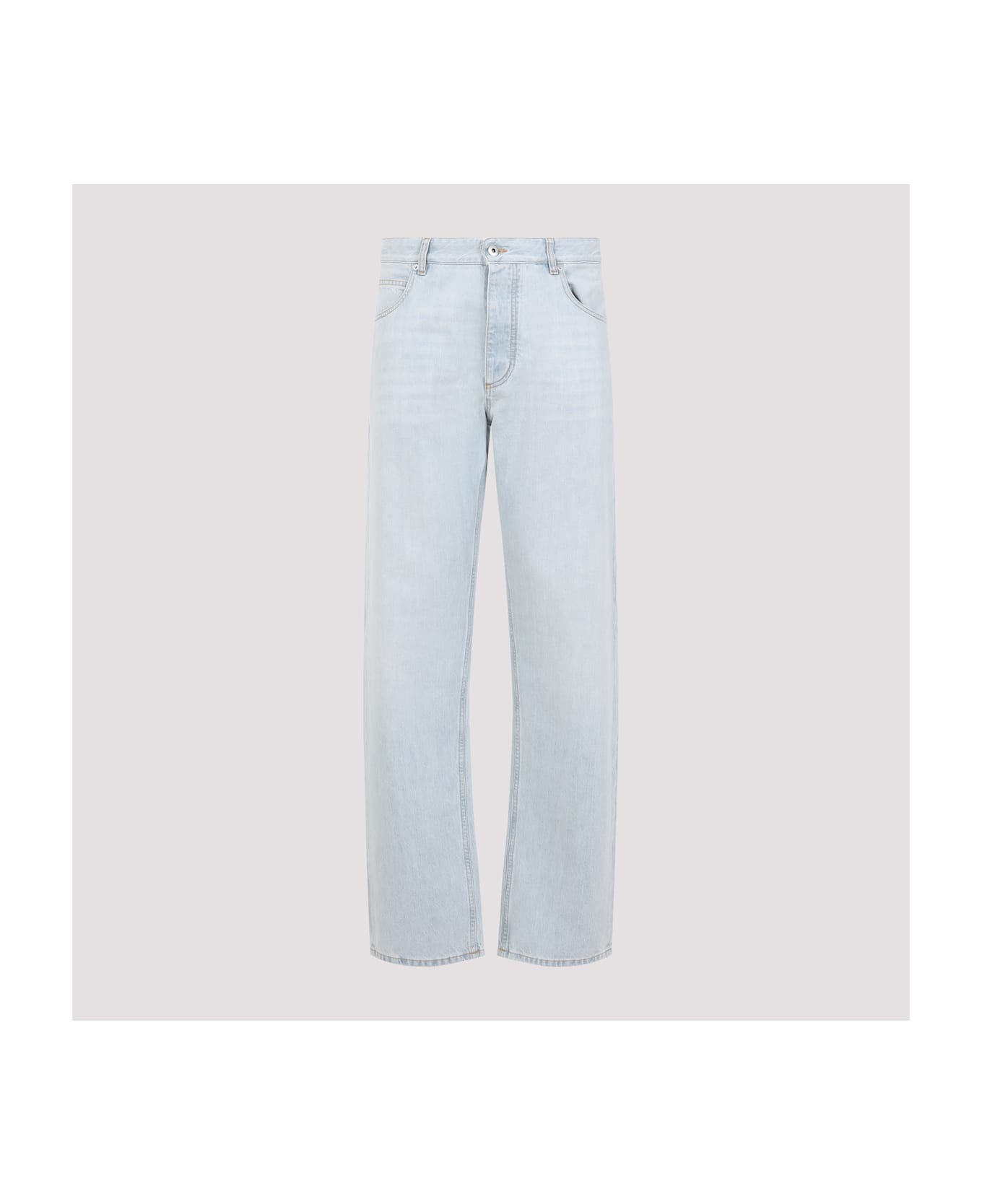 Bottega Veneta Straight Leg Denim Pants - Light Blue