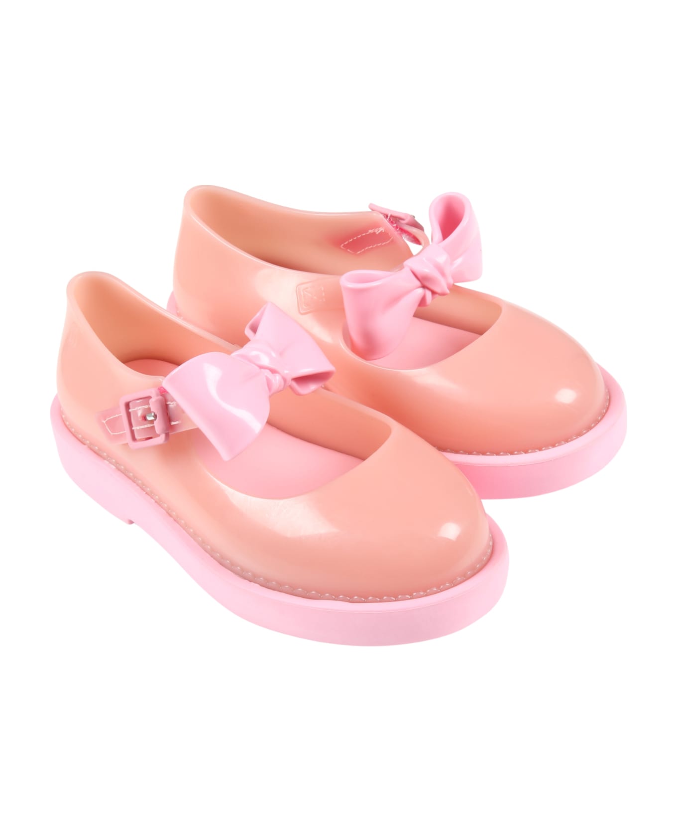 Melissa Pink Ballerina-flats For Girl With Bow - Pink