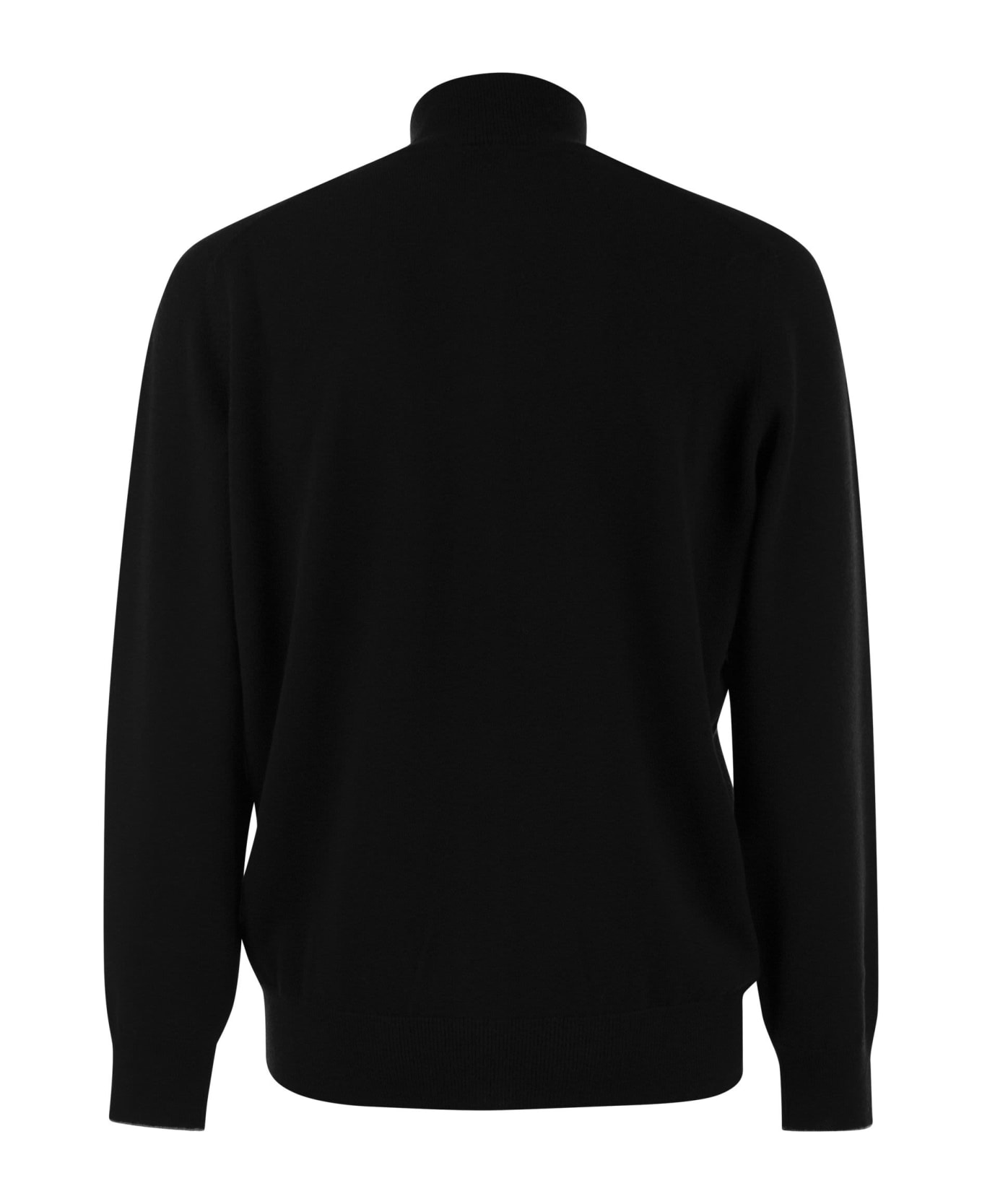 Brunello Cucinelli High-necked Cashmere Cardigan With Zip