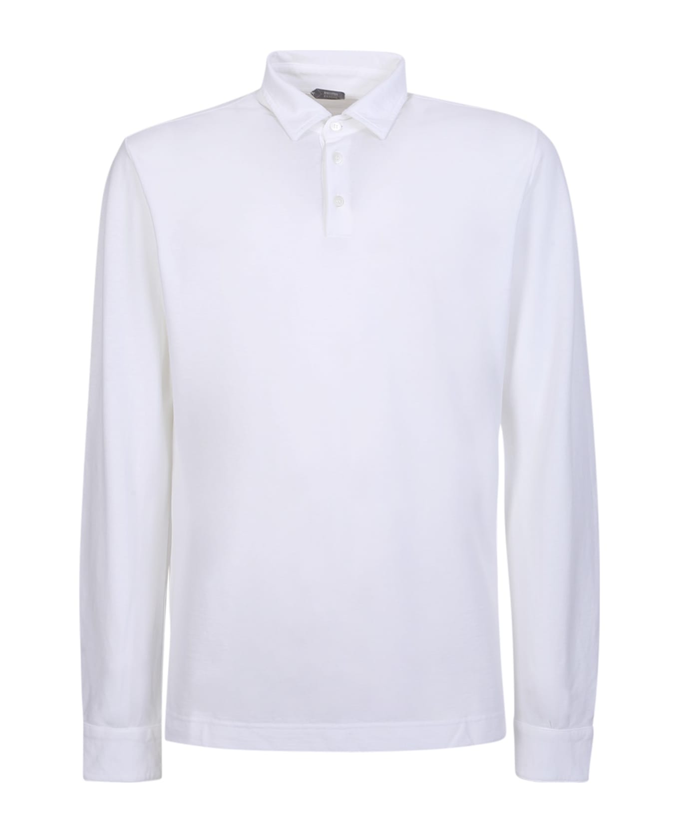Zanone Long Sleeved White Polo Shirt - White