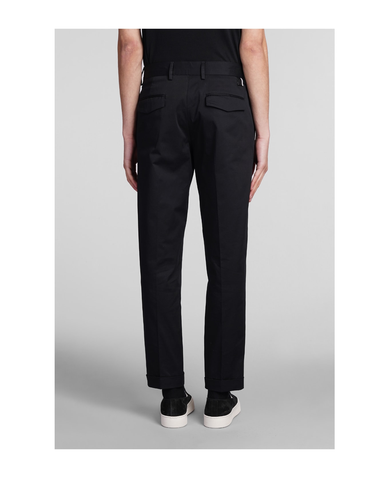 Low Brand Oyster Pants In Black Cotton - black