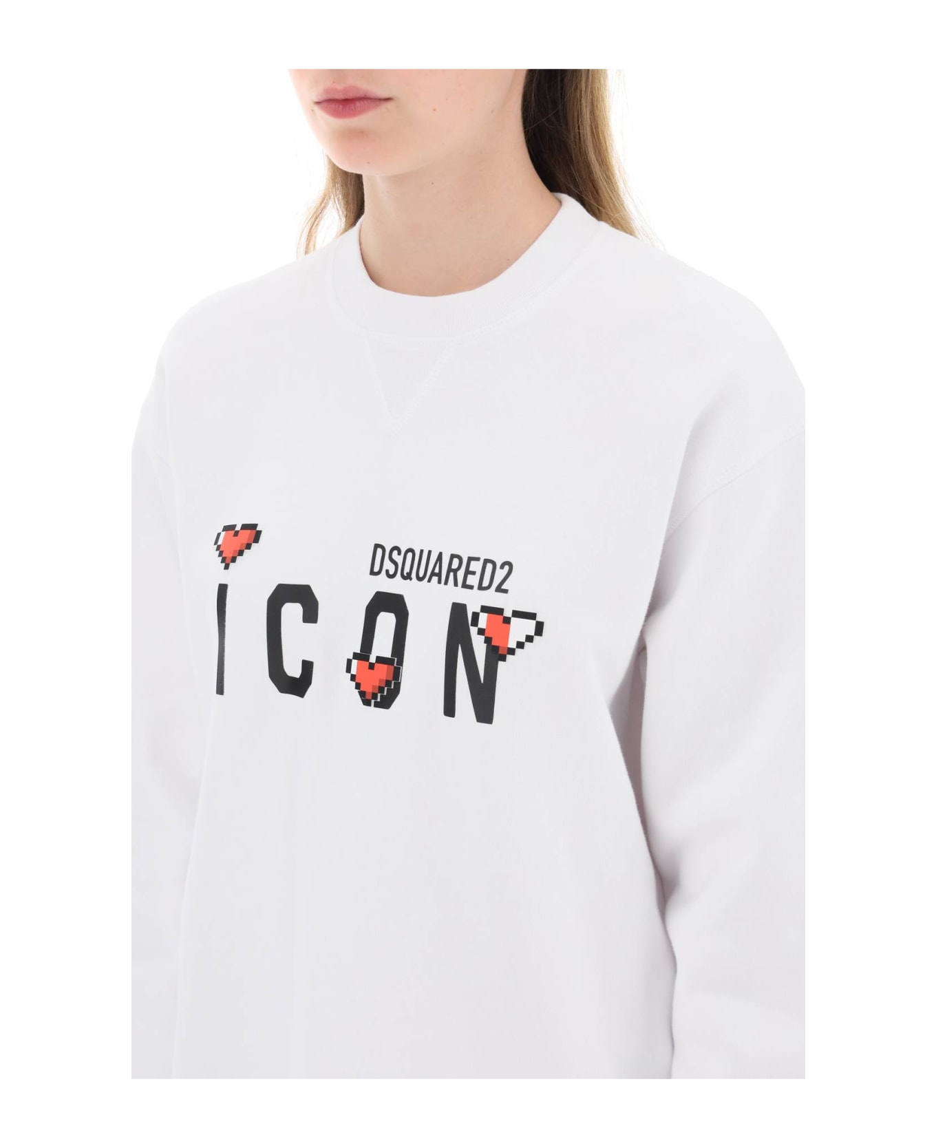 Dsquared2 Icon Game Lover Sweatshirt - WHITE (White)