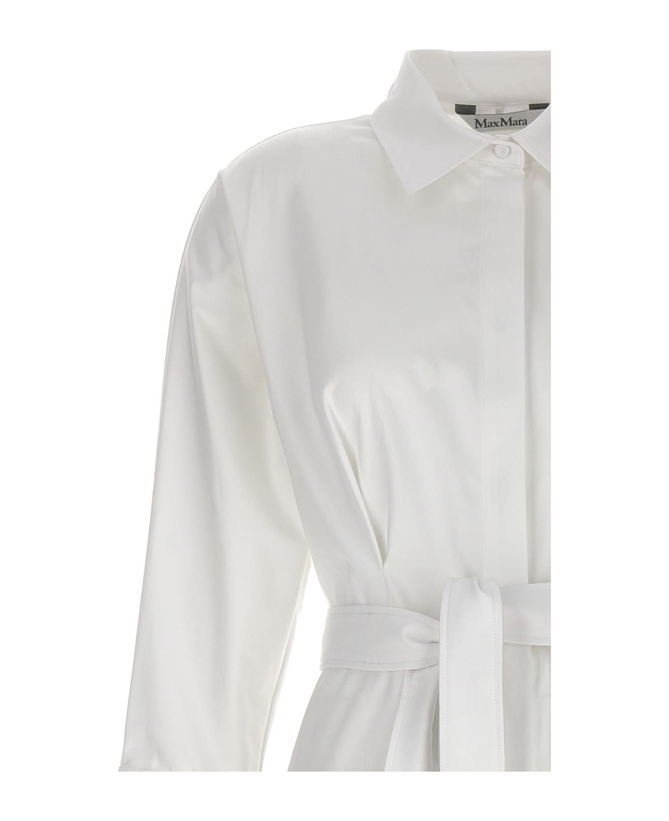 Max Mara 'sibari' Shirt Dress - White ワンピース＆ドレス