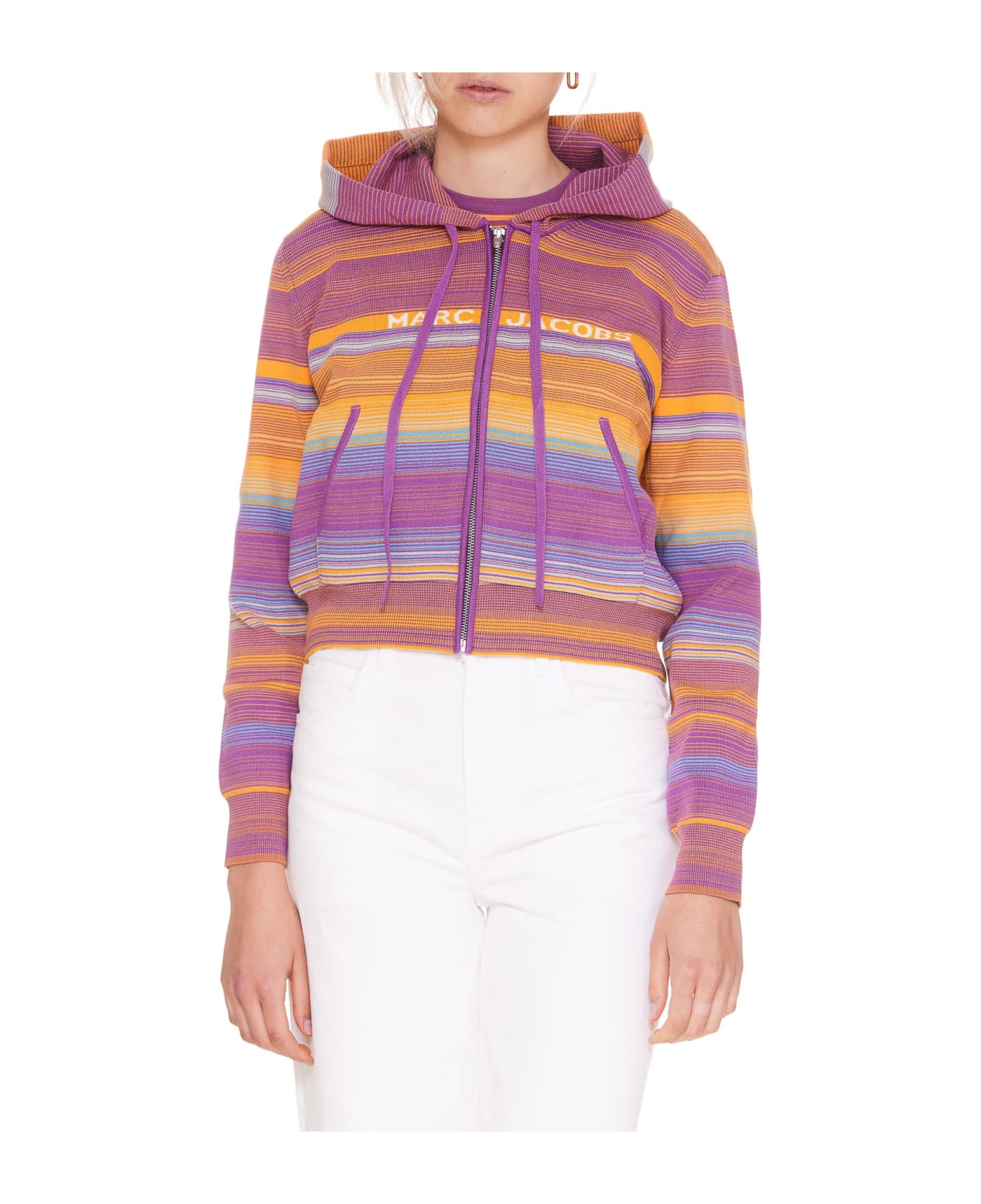 Marc Jacobs The Cropped Zip Hoodie - MULTICOLOR