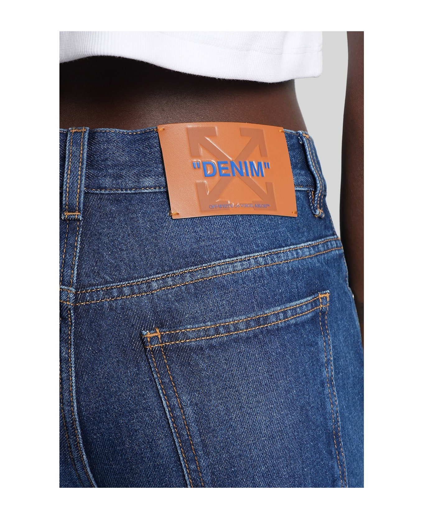 Off-White Jeans In Blue Cotton - blue