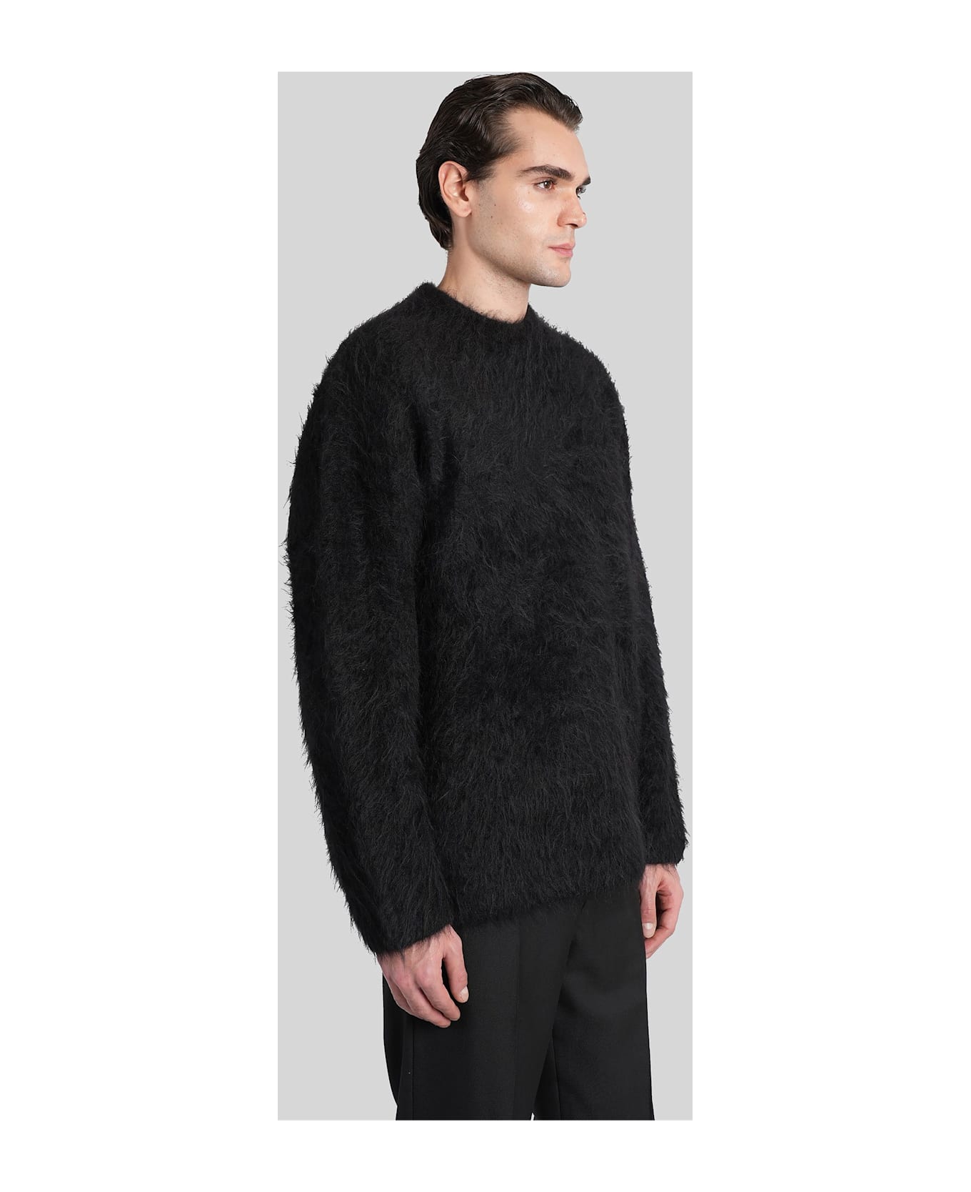 Séfr Haru Knitwear In Black Alpaca - black