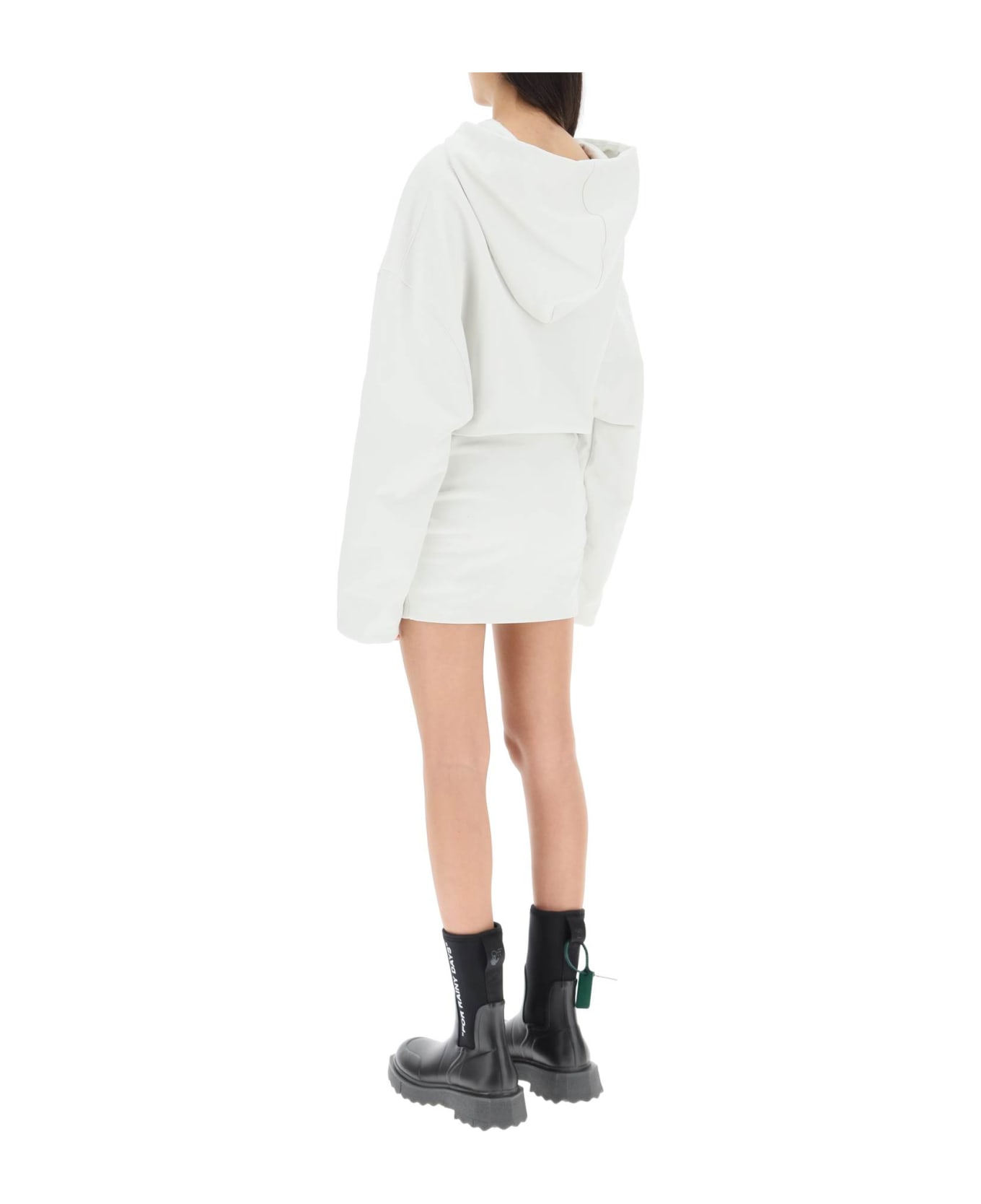 Off-White 'for All' Mini Hooded Sweatdress - WHITE